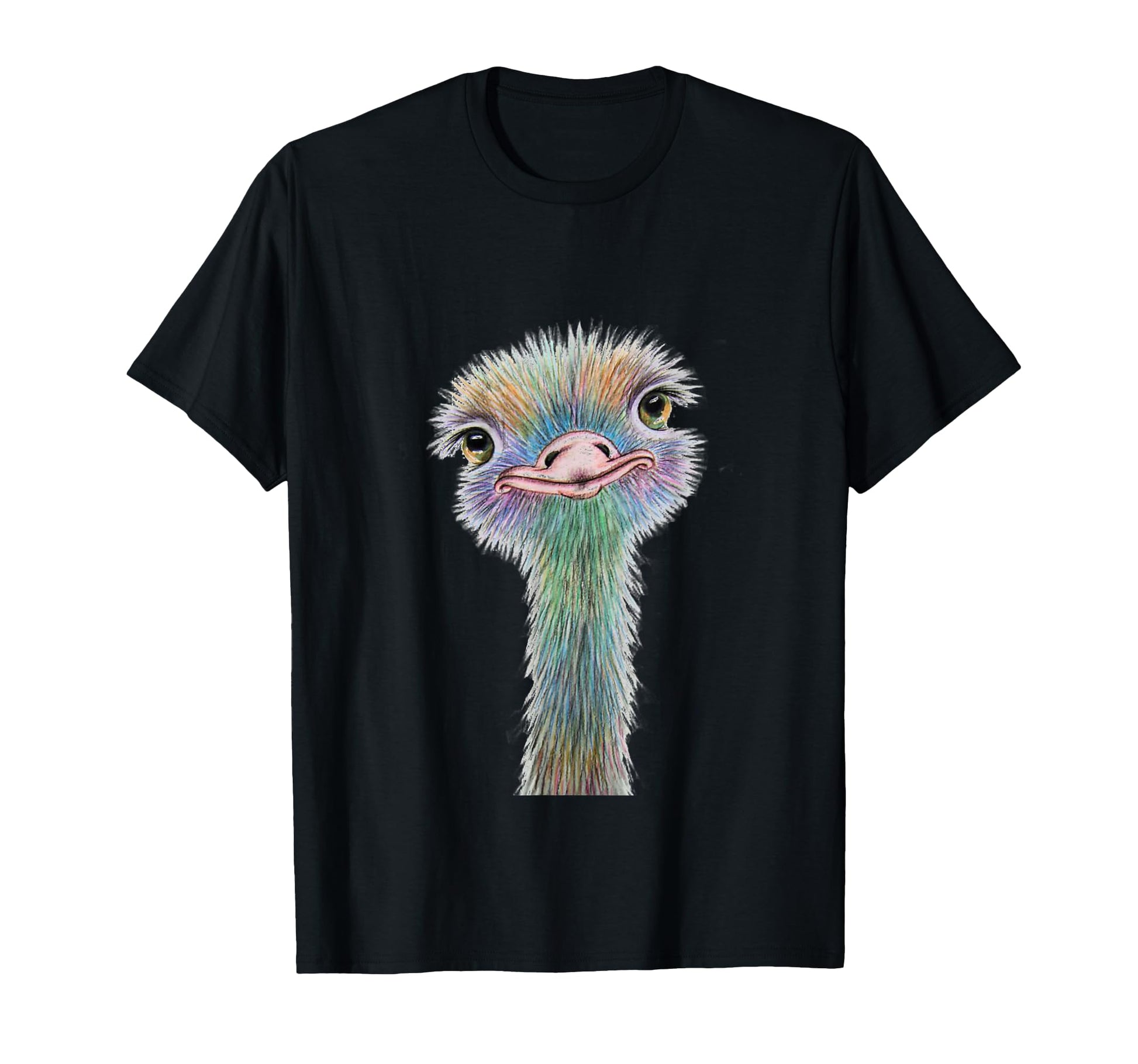 Colorful Ostrich Beautiful Artistic T-Shirt - Unique Graphic Men Women - T-Shirt, Sweatshirt, Hoodie