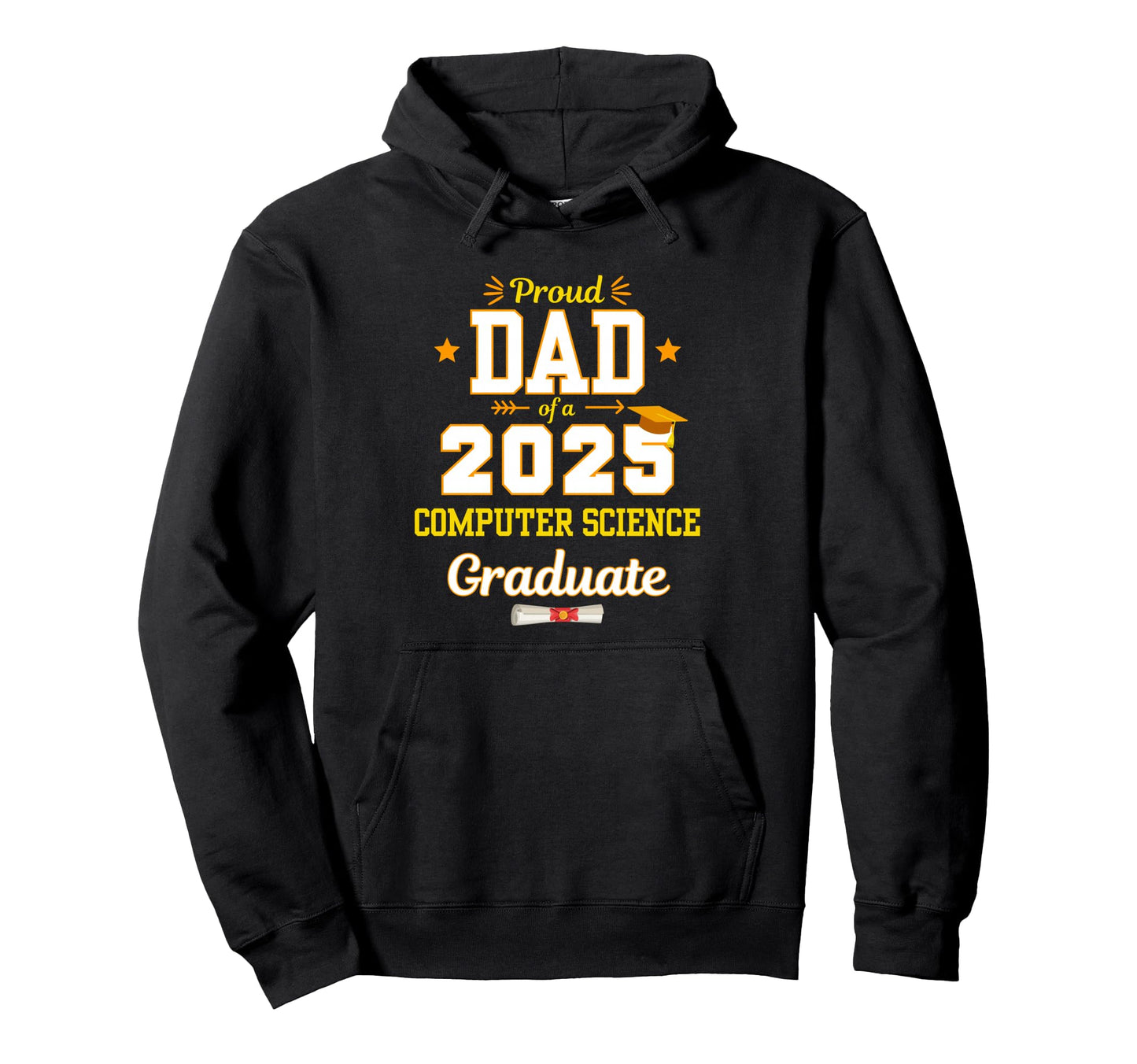 Proud Dad 2025 Computer Science Hoodie - Fun Novelty Design for Adults - T-Shirt, Sweatshirt, Hoodie