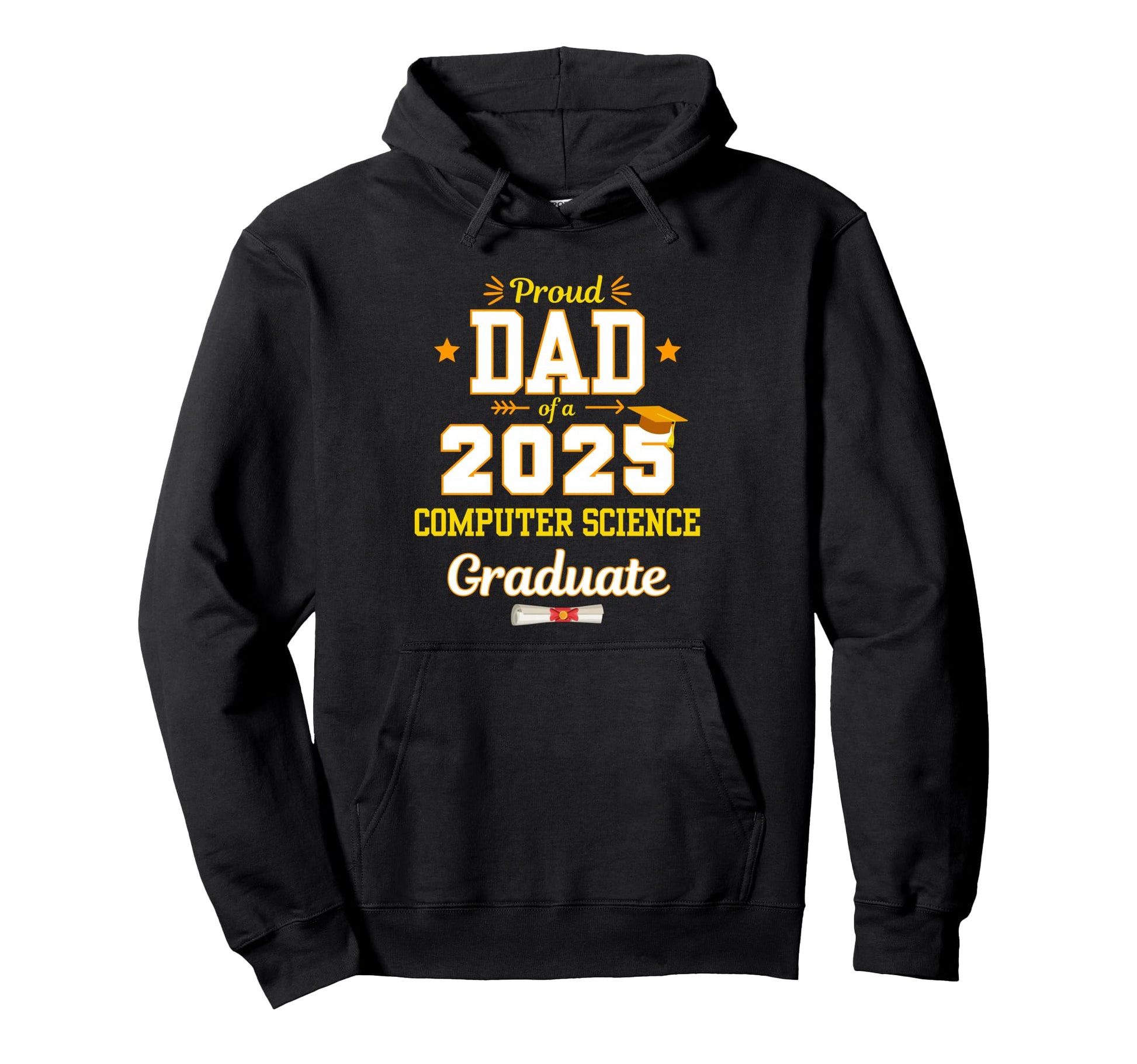 Proud Dad 2025 Computer Science Hoodie - Fun Novelty Design for Adults - T-Shirt, Sweatshirt, Hoodie