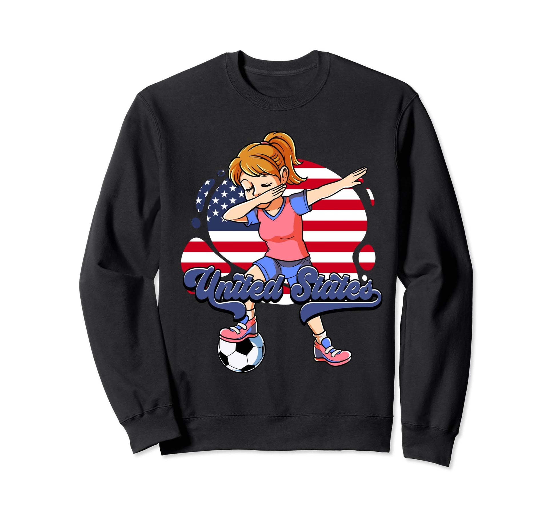Usa Soccer Sweatshirt - Aesthetic Graphic Men Women - T-Shirt, Sweatshirt, Hoodie