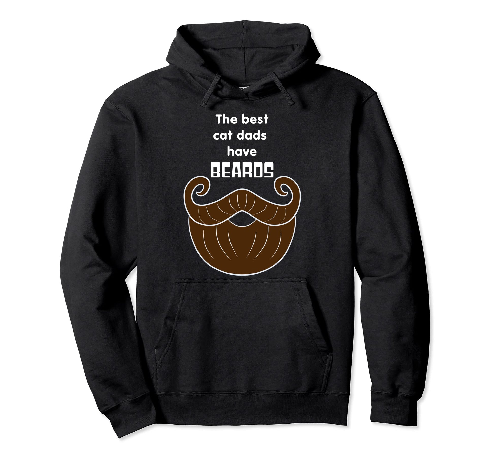 Best Cat Dads Have Beards Funny Bearded Cat Hoodie - Trendy Graphic Unisex - T-Shirt, Sweatshirt, Hoodie