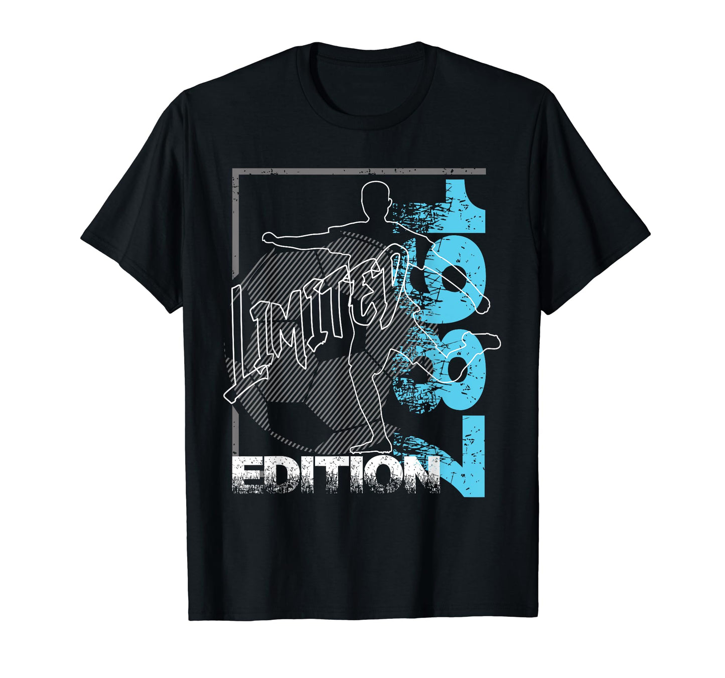 1987 Soccer Birthday 1987 T-Shirt - Minimalist Print for Adults - T-Shirt, Sweatshirt, Hoodie