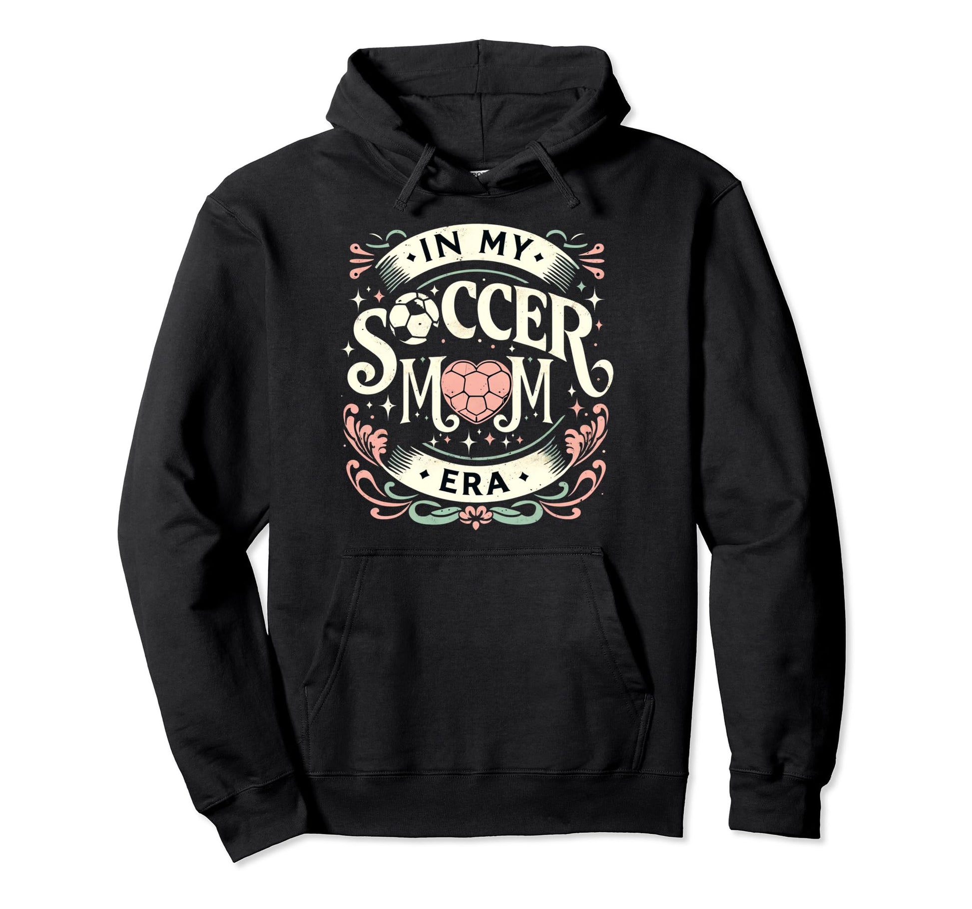 My Soccer Mom Era Heart Soccer Ball Hoodie - Novelty Apparel for Adults - T-Shirt, Sweatshirt, Hoodie