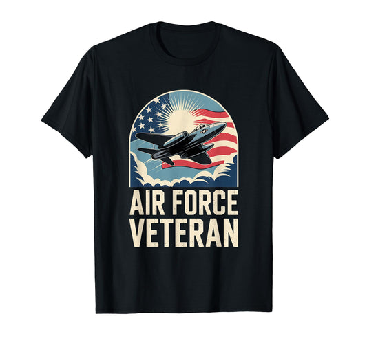 Air Force Veteran Us American Flag Dad T-Shirt - Novelty Apparel Men Women - T-Shirt, Sweatshirt, Hoodie