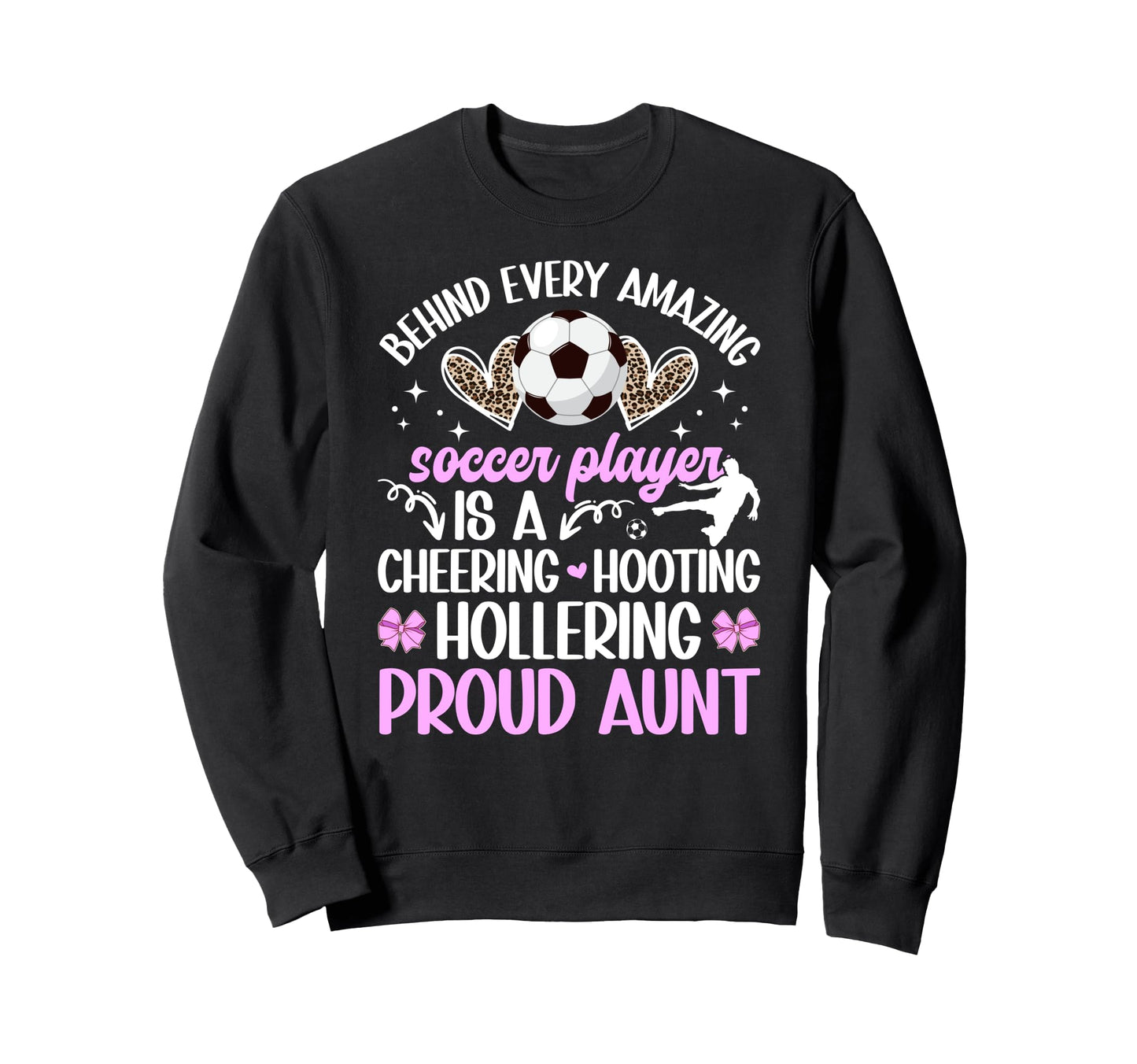 Proud Aunt Soccer Player Auntie Sweatshirt - Aesthetic Graphic for Adults - T-Shirt, Sweatshirt, Hoodie