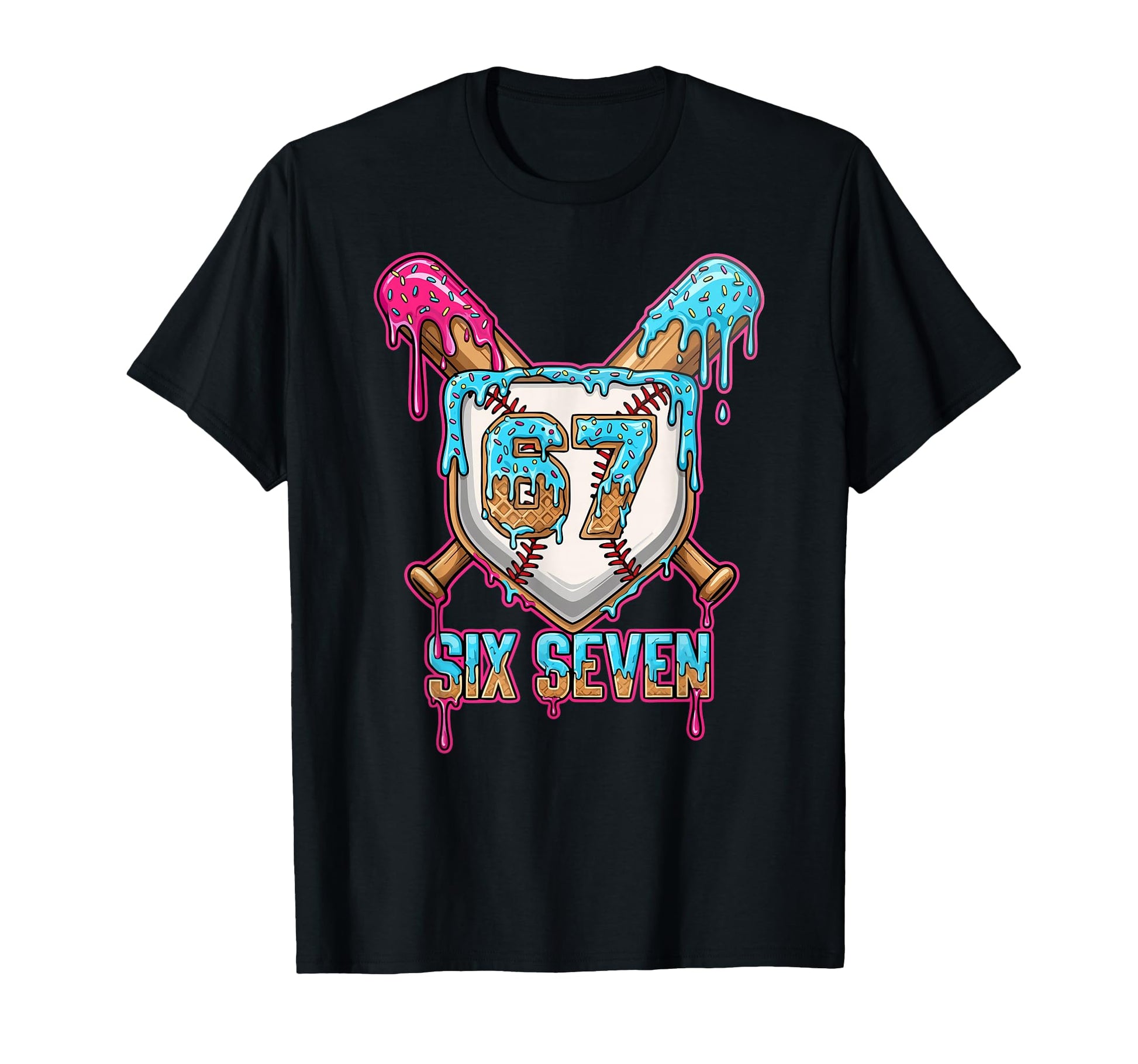 Baseball Drip Number 67 Player 6 7 T-Shirt - Streetwear Style Men Women - T-Shirt, Sweatshirt, Hoodie