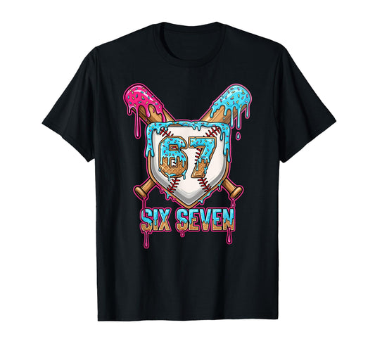 Baseball Drip Number 67 Player 6 7 T-Shirt - Streetwear Style Men Women - T-Shirt, Sweatshirt, Hoodie