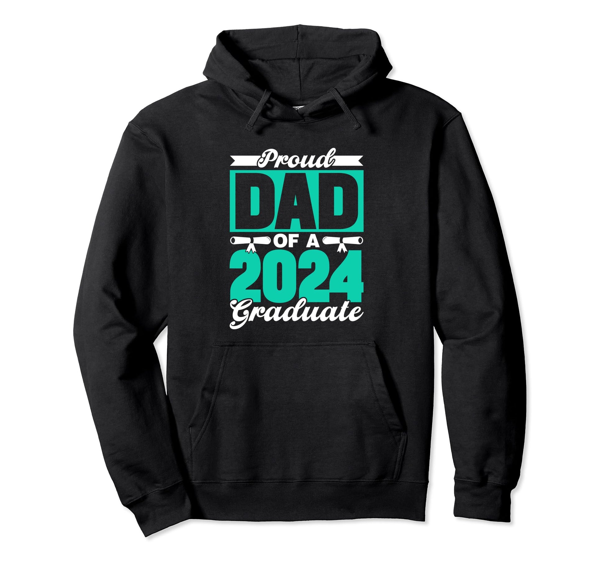 Proud Dad 2024 Graduate Family Graduates Hoodie - Trendy Graphic Men Women - T-Shirt, Sweatshirt, Hoodie