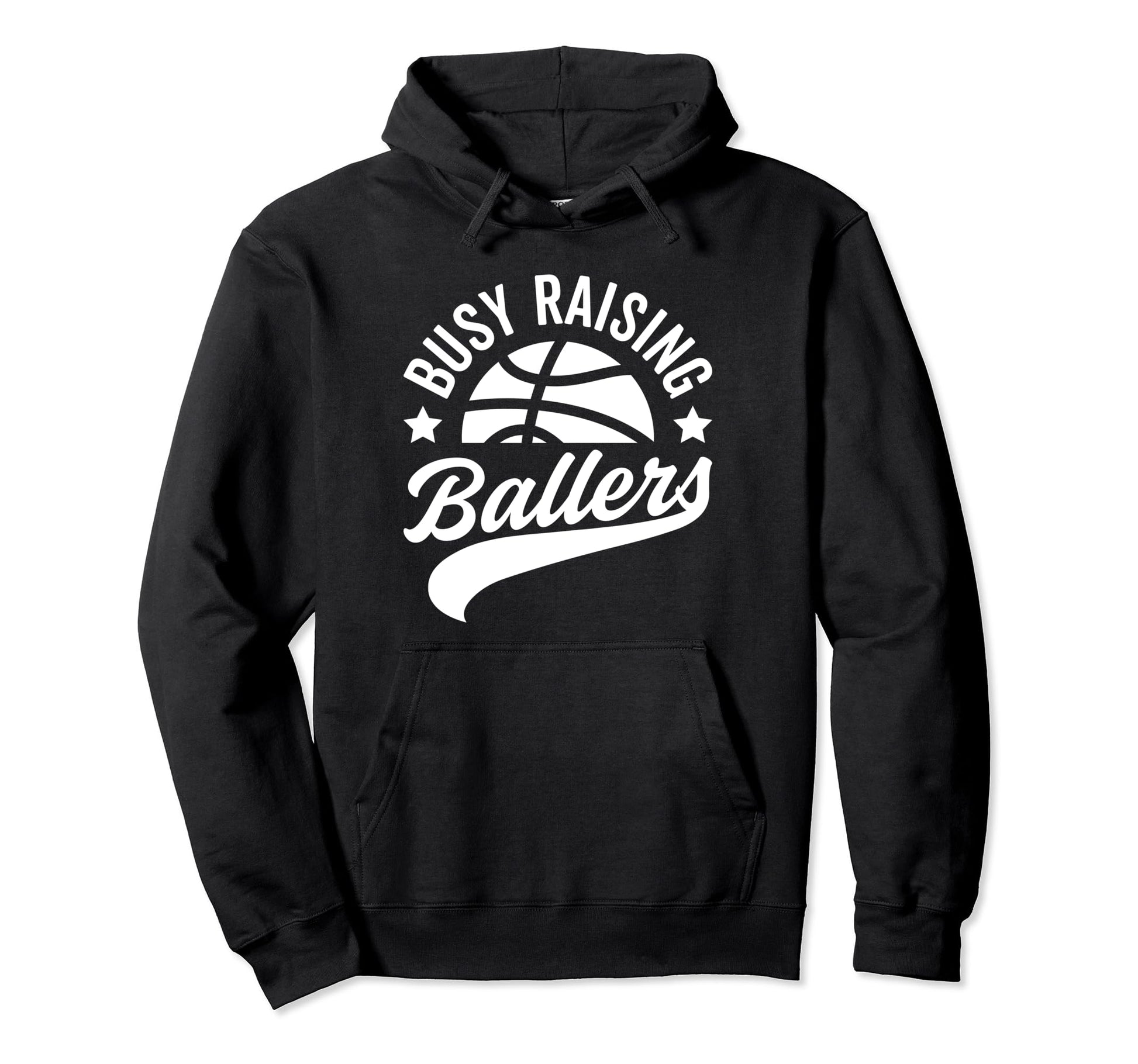 Busy Raising Ballers Basketball Cheer Mom Hoodie - Graphic Print Unisex - T-Shirt, Sweatshirt, Hoodie