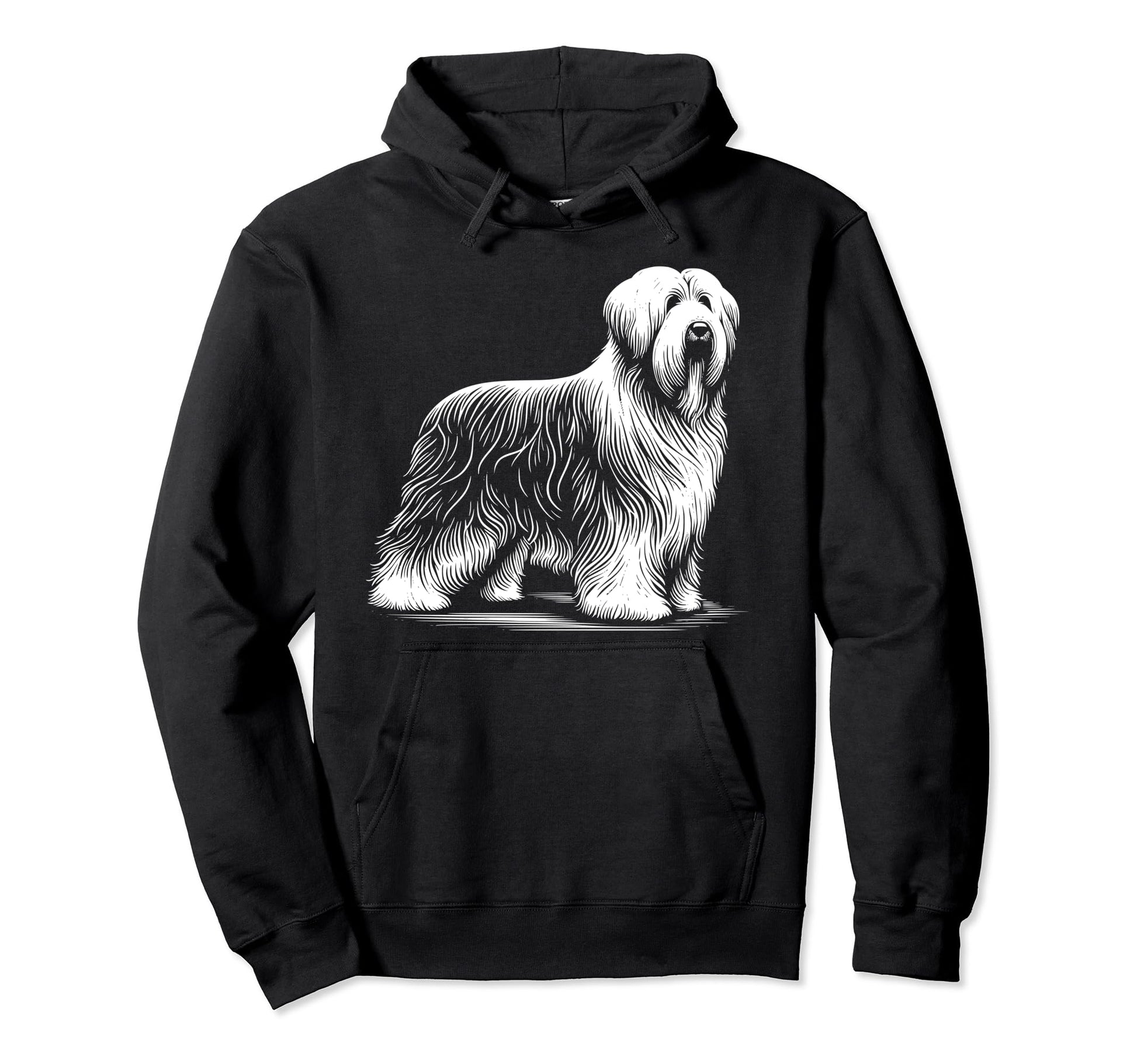 Dog Dad Mom Lover Monochromatic Bearded Hoodie - Novelty Apparel Men Women - T-Shirt, Sweatshirt, Hoodie