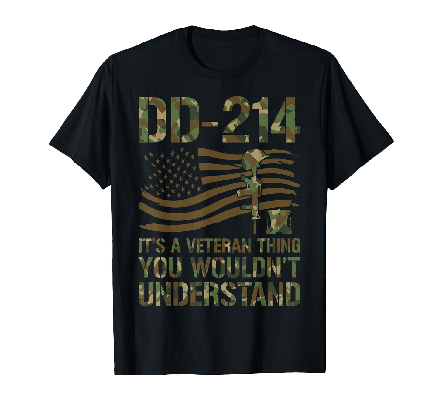 Dd 214 Its Veteran Thing Camouflage T-Shirt - Graphic Print for Adults - T-Shirt, Sweatshirt, Hoodie