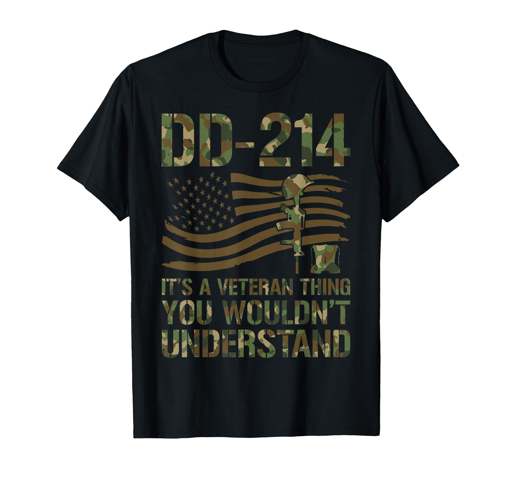 Dd 214 Its Veteran Thing Camouflage T-Shirt - Graphic Print for Adults - T-Shirt, Sweatshirt, Hoodie