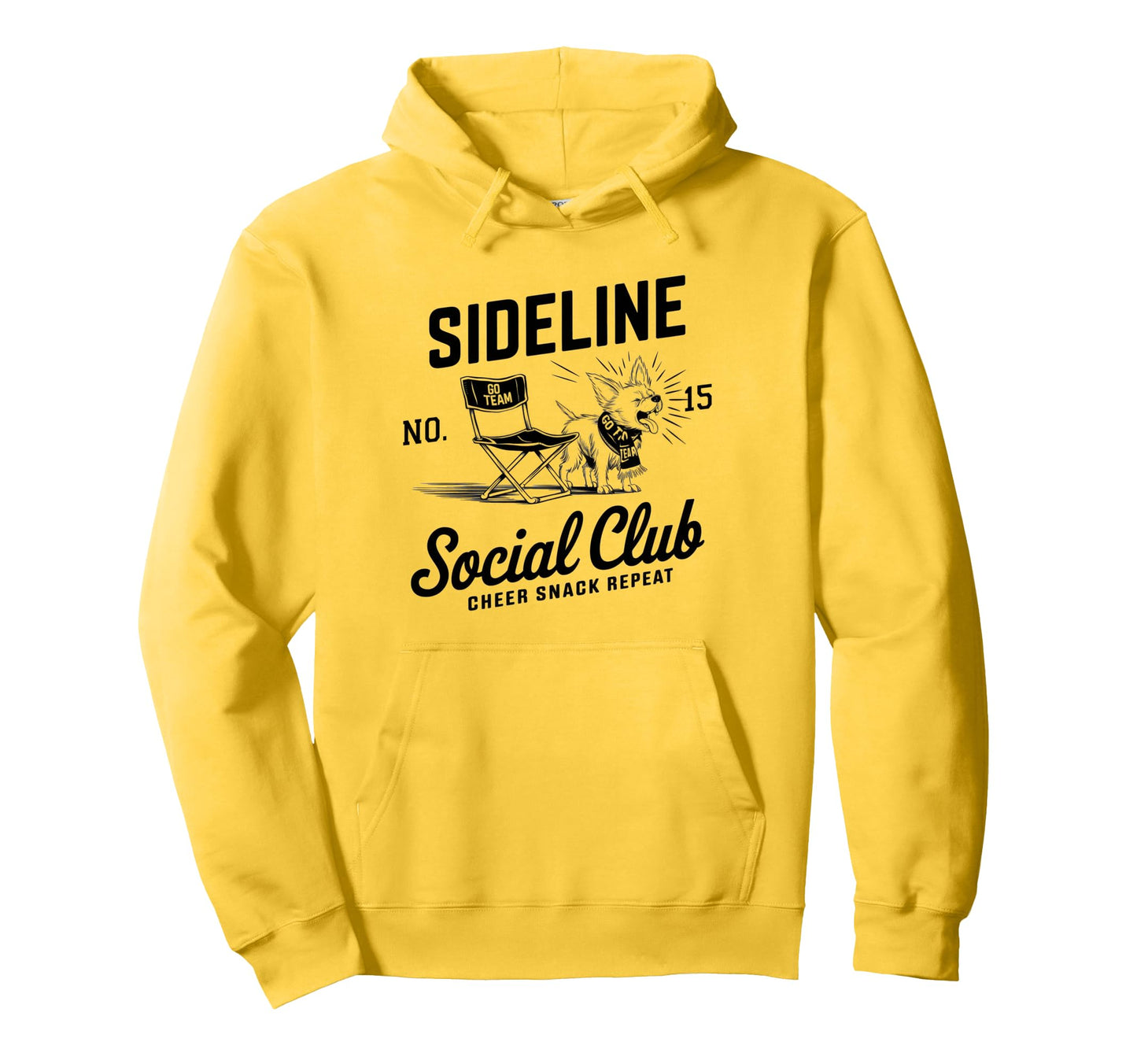 Sideline Social Club Soccer Mom Game Day Hoodie - Aesthetic Graphic Unisex - T-Shirt, Sweatshirt, Hoodie