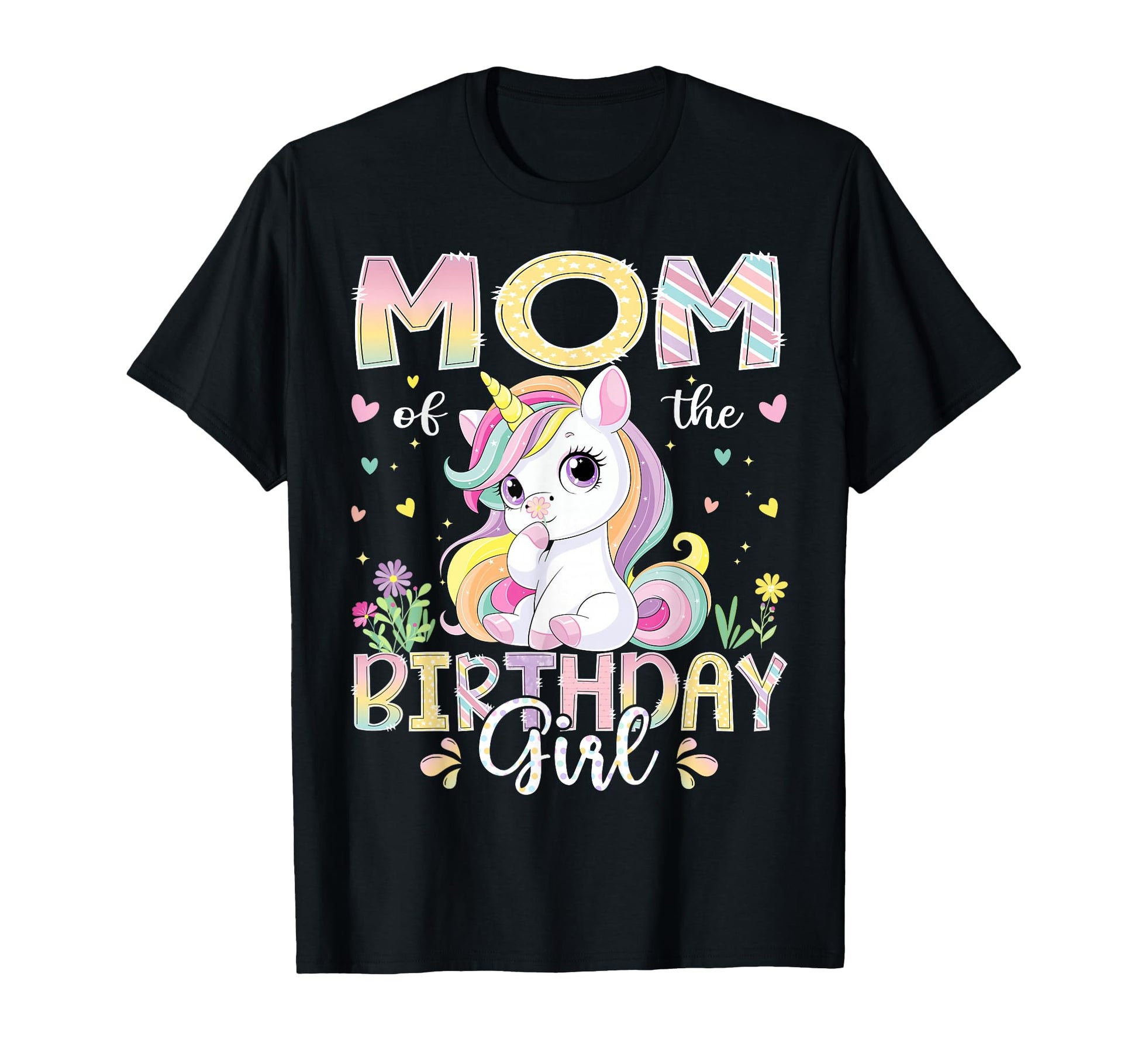 Mom Birthday Kawaii Unicorn Family Matching T-Shirt - Unique Graphic Unisex - T-Shirt, Sweatshirt, Hoodie