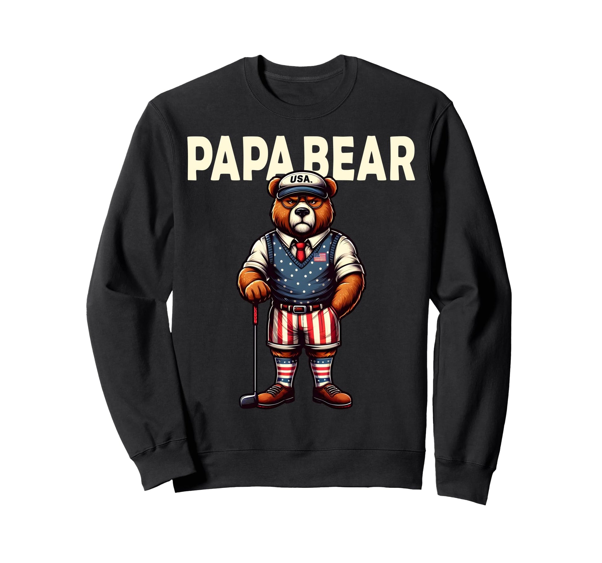 Papa Bear Gifts Funny Birthday Fun Sweatshirt - Custom Art Print Unisex - T-Shirt, Sweatshirt, Hoodie