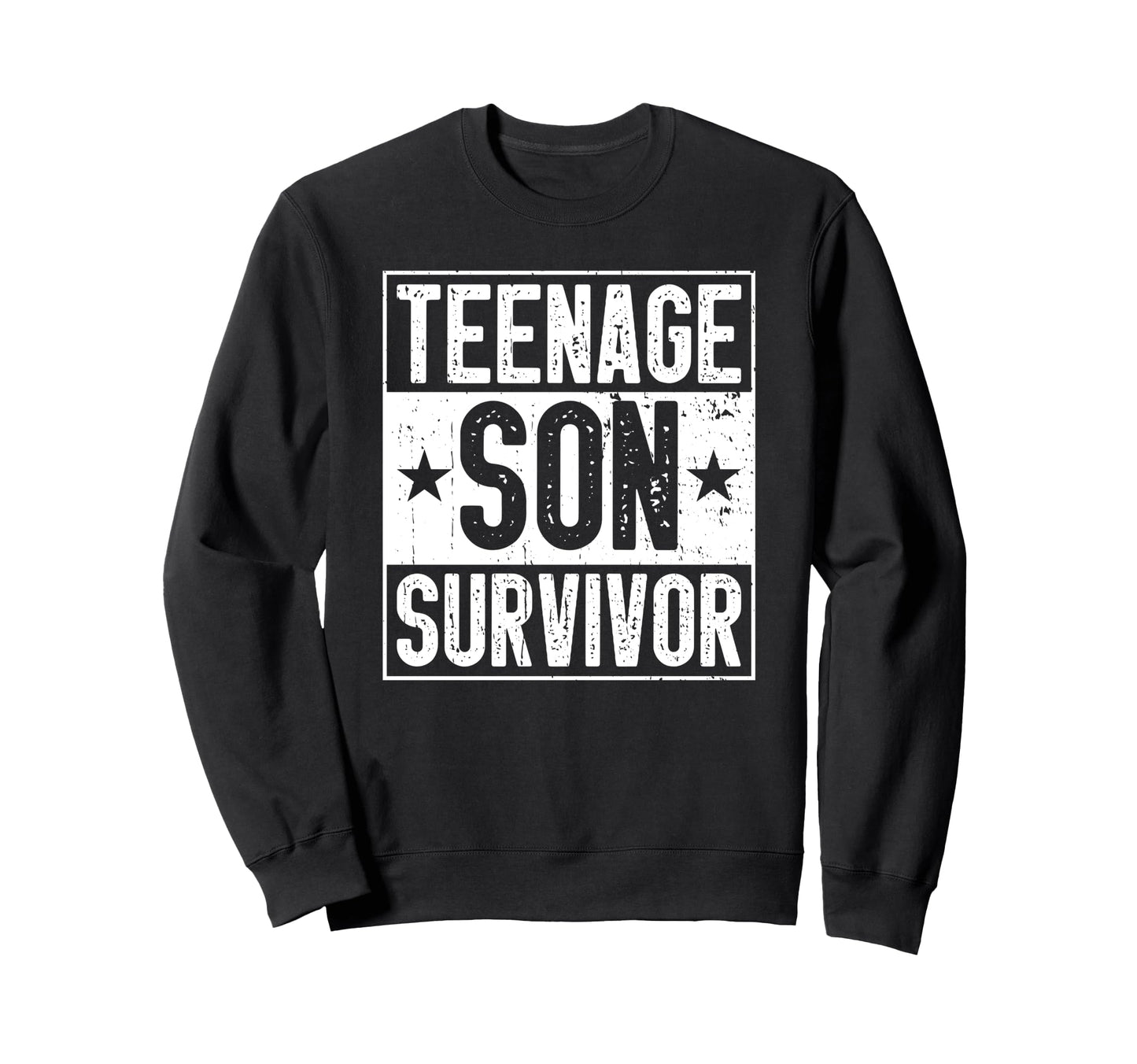 Teenage Son Survivor Parenting Mom Sweatshirt - Unique Graphic Men Women - T-Shirt, Sweatshirt, Hoodie