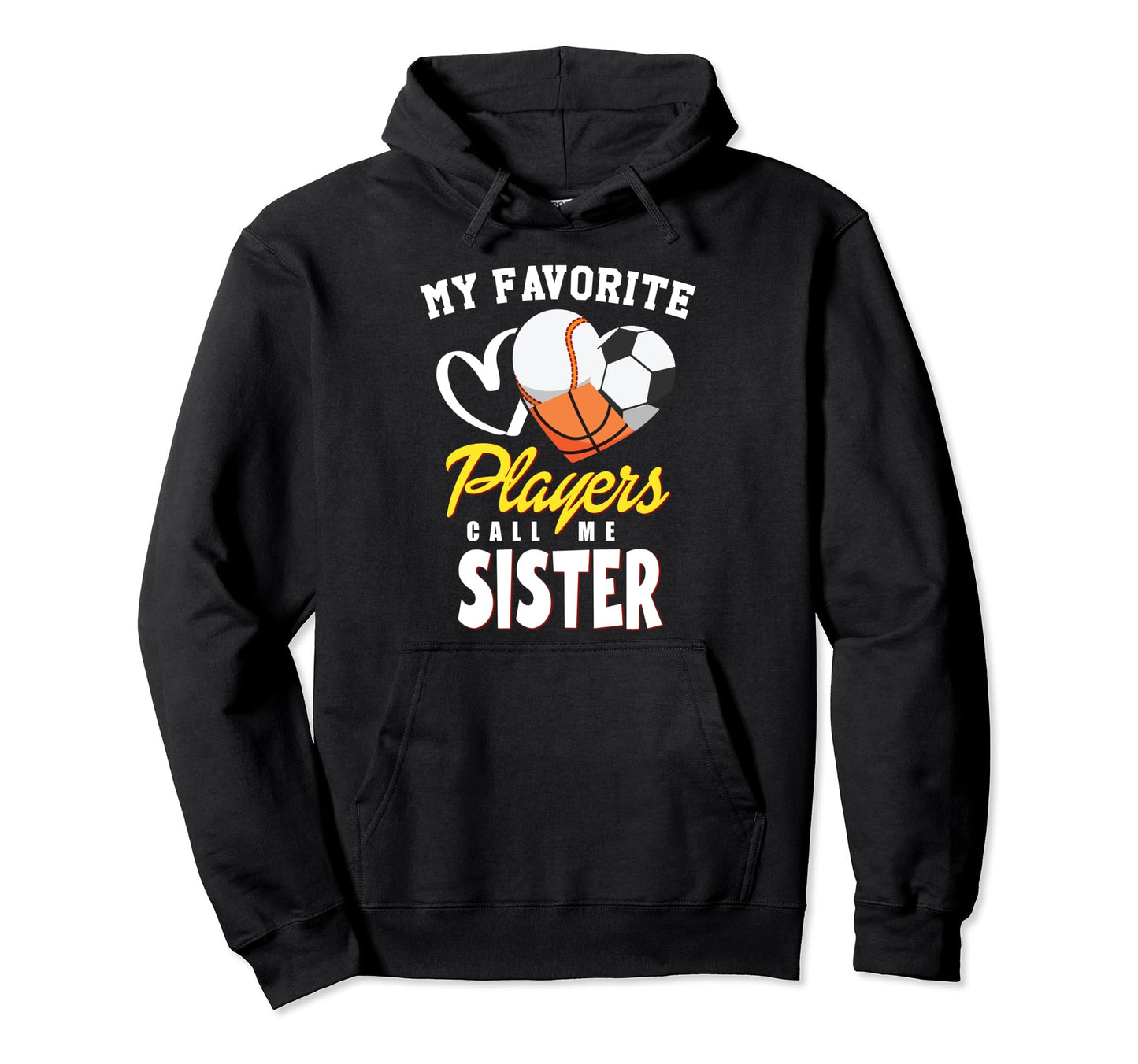 My Favorite Players Baseball Soccer Hoodie - Fun Novelty Design for Adults - T-Shirt, Sweatshirt, Hoodie