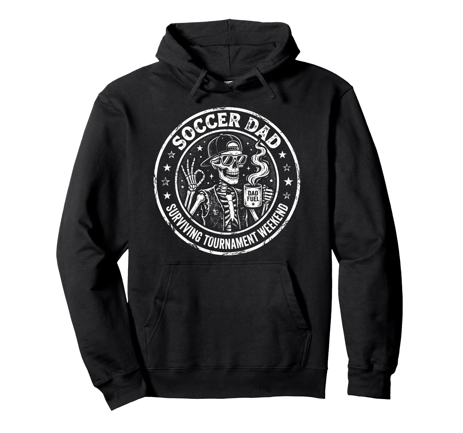 Soccer Dad Surviving Tournament Weekend Hoodie - Graphic Print for Adults - T-Shirt, Sweatshirt, Hoodie