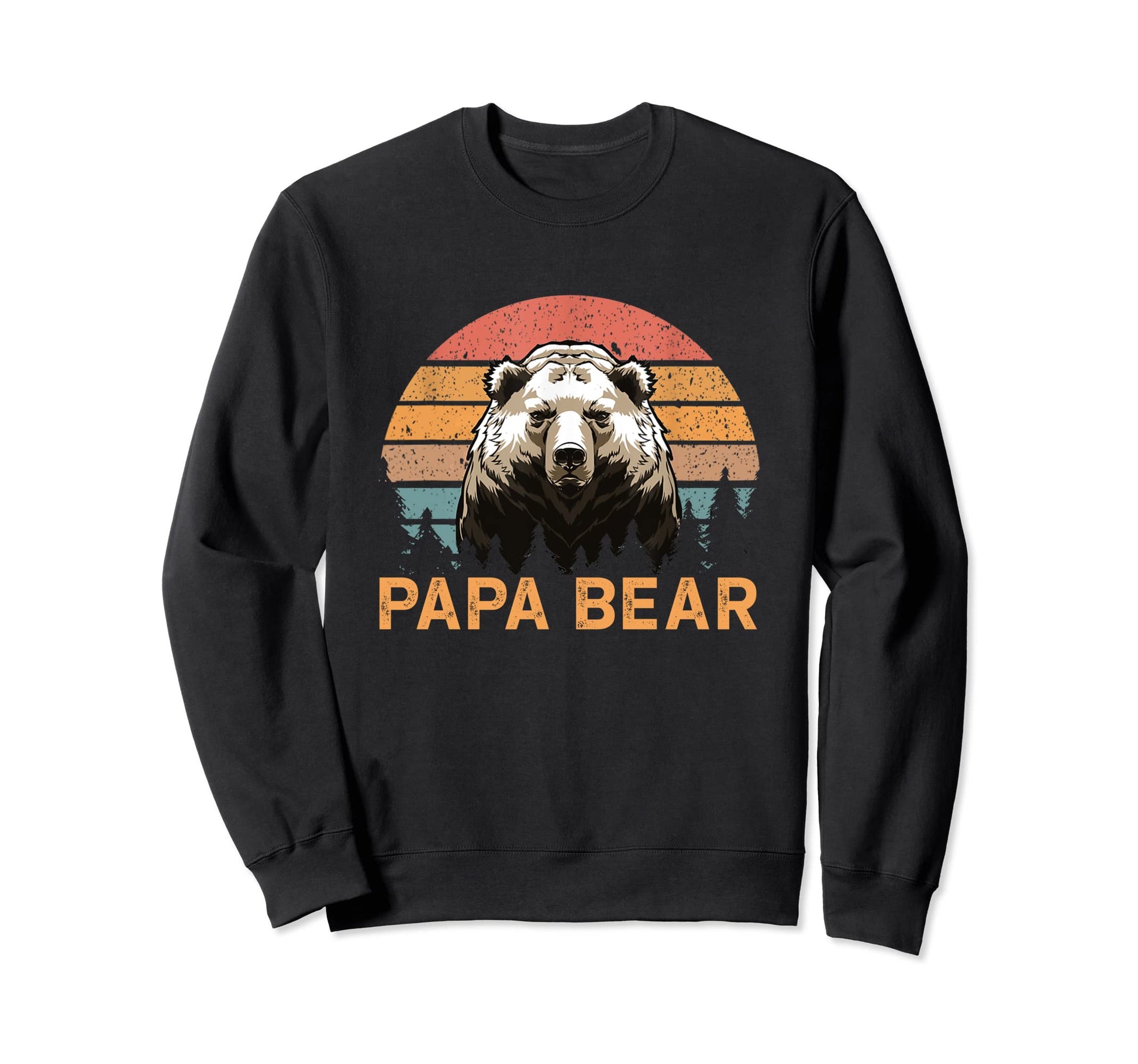 Papa Bear Sunset Daddy Camping Sweatshirt - Fun Novelty Design Unisex - T-Shirt, Sweatshirt, Hoodie