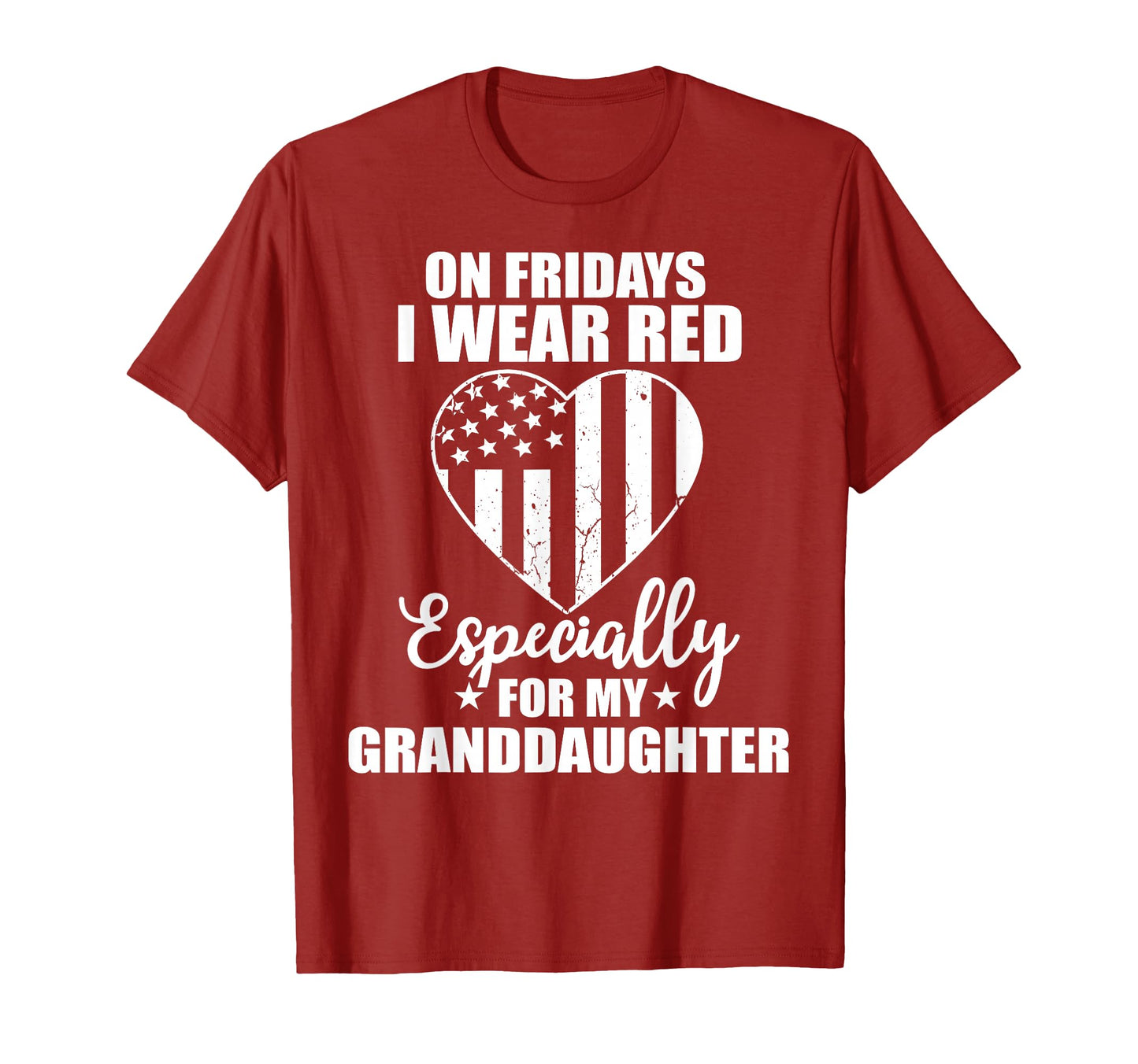 Red Friday My Granddaughter Military T-Shirt - Unique Graphic Men Women - T-Shirt, Sweatshirt, Hoodie
