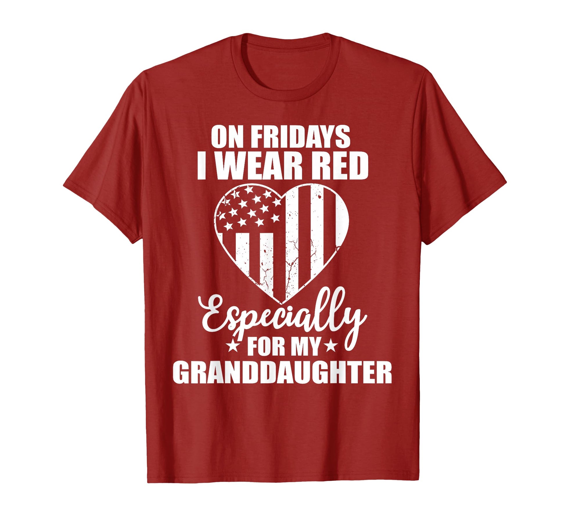 Red Friday My Granddaughter Military T-Shirt - Unique Graphic Men Women - T-Shirt, Sweatshirt, Hoodie