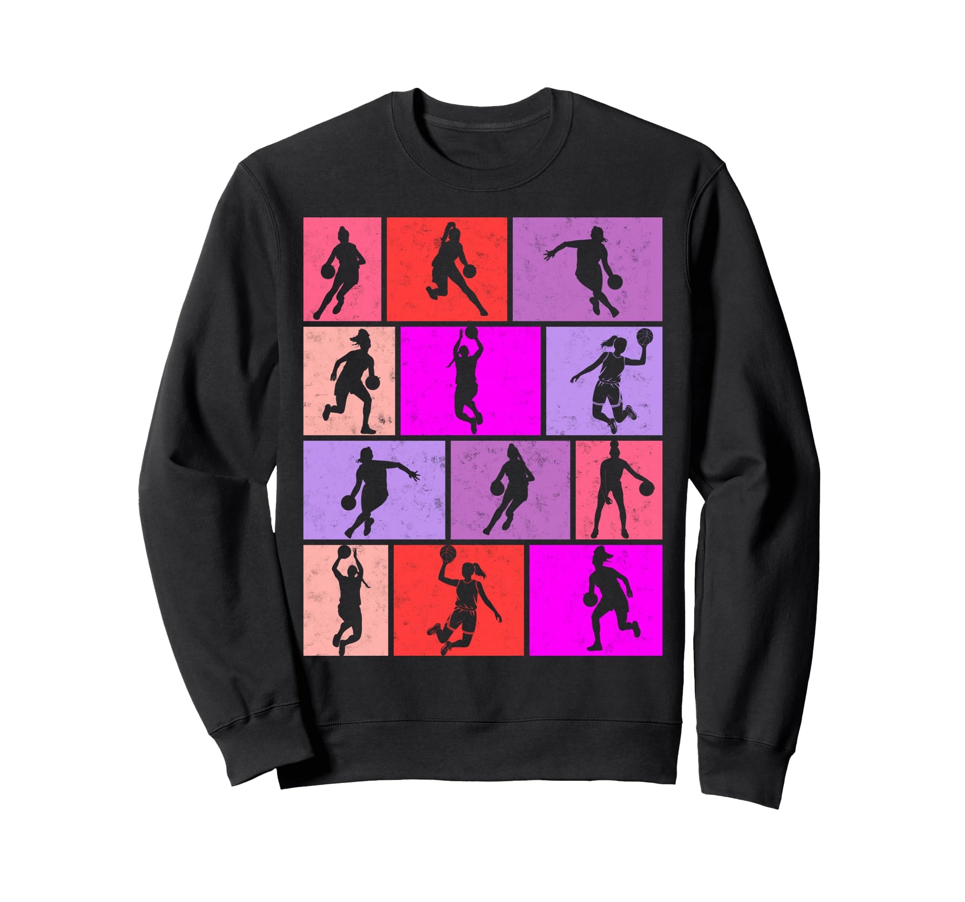 Colorful Basketball Player Slam Dunk Fan Sweatshirt - Graphic Print Unisex - T-Shirt, Sweatshirt, Hoodie