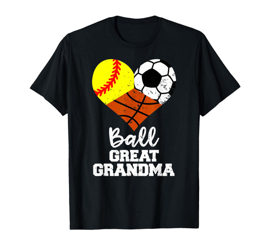 Ball Great Grandma Heart Softball T-Shirt - Streetwear Style Men Women - T-Shirt, Sweatshirt, Hoodie