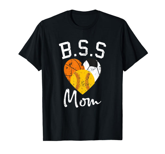 Basketball Soccer Softball Mom T-Shirt - Aesthetic Graphic for Adults - T-Shirt, Sweatshirt, Hoodie