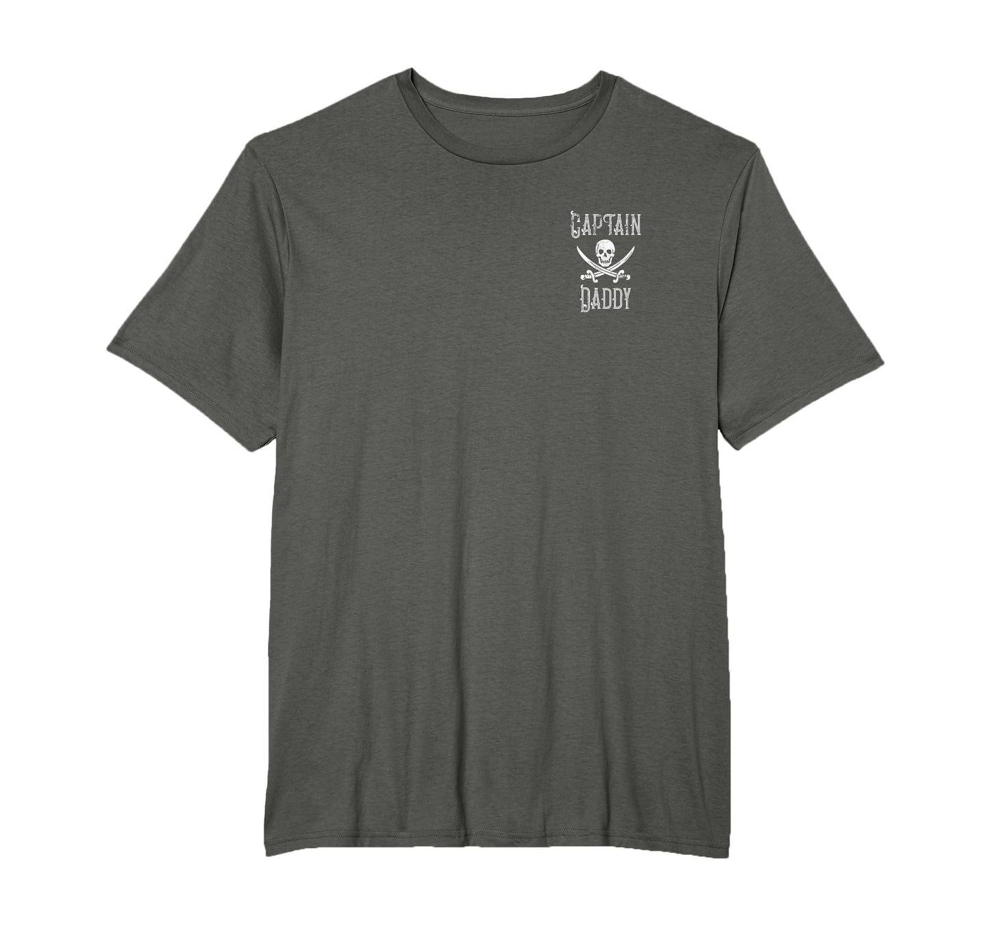 Captain Daddy 2 Sided Personalized Dad T-Shirt - Graphic Print for Adults - T-Shirt, Sweatshirt, Hoodie