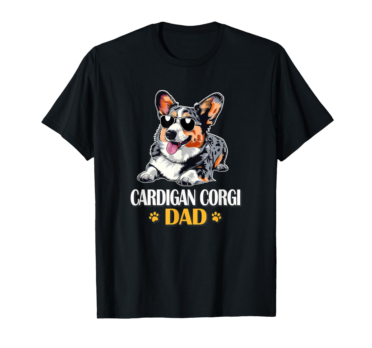 Mens Cardigan Corgi Dad Blue Merle T-Shirt - Fun Novelty Design for Adults - T-Shirt, Sweatshirt, Hoodie