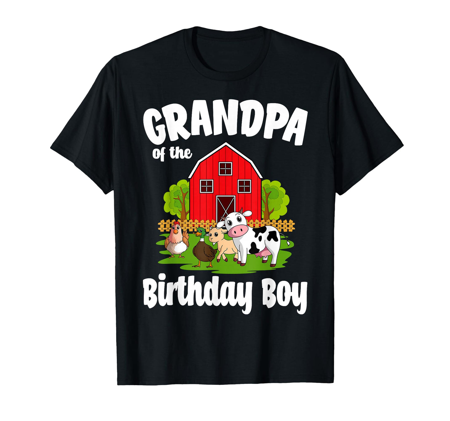 Grandpa Birthday Farm Animal Bday Party T-Shirt - Custom Art Print Unisex - T-Shirt, Sweatshirt, Hoodie