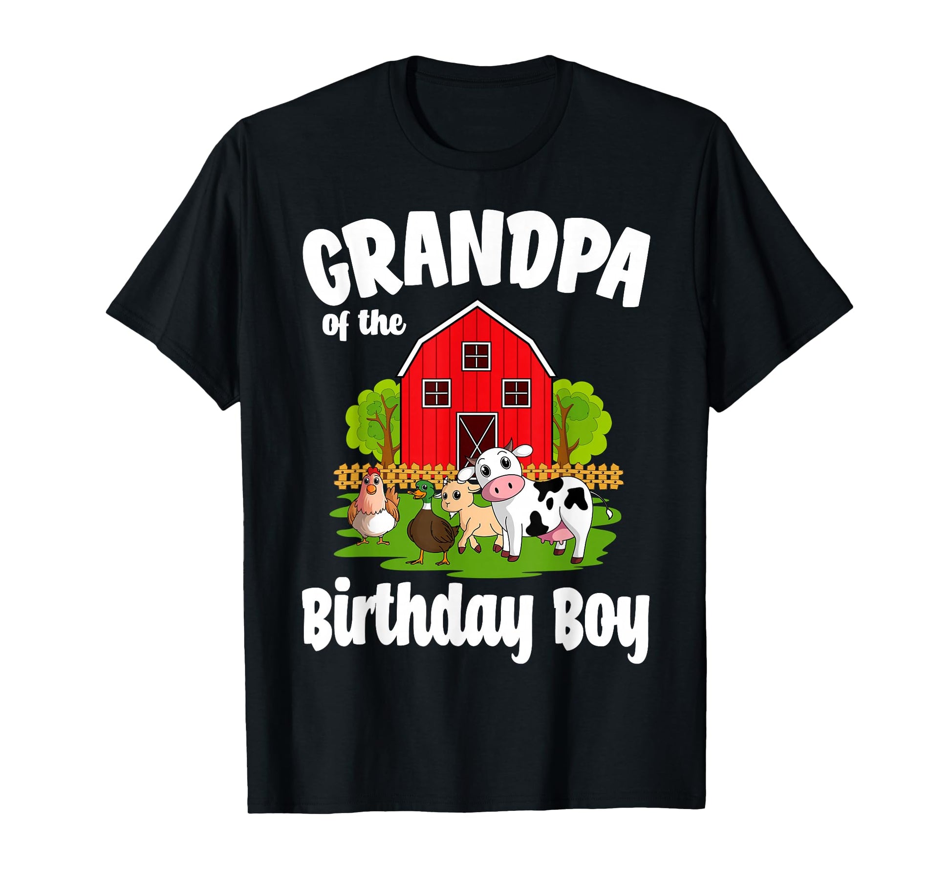 Grandpa Birthday Farm Animal Bday Party T-Shirt - Custom Art Print Unisex - T-Shirt, Sweatshirt, Hoodie