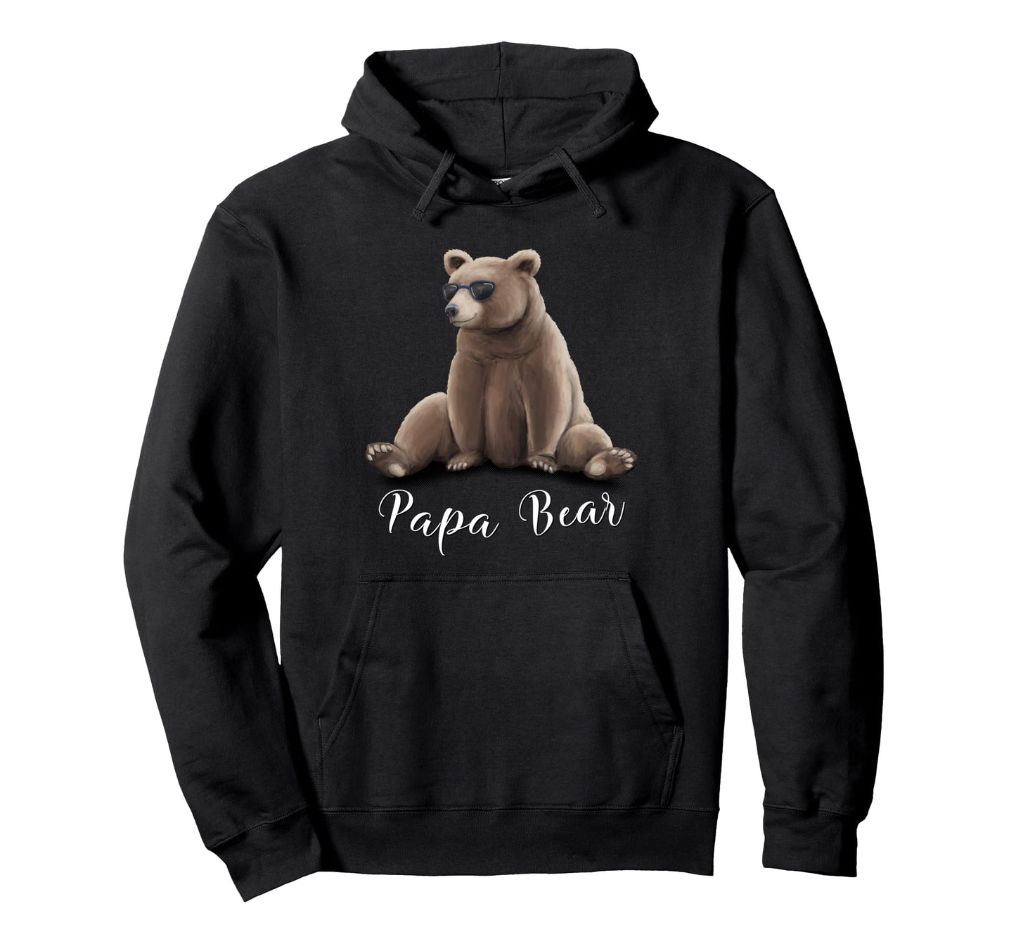 Watercolor Grizzly Wearing Hoodie - Casual Everyday Wear for Adults - T-Shirt, Sweatshirt, Hoodie