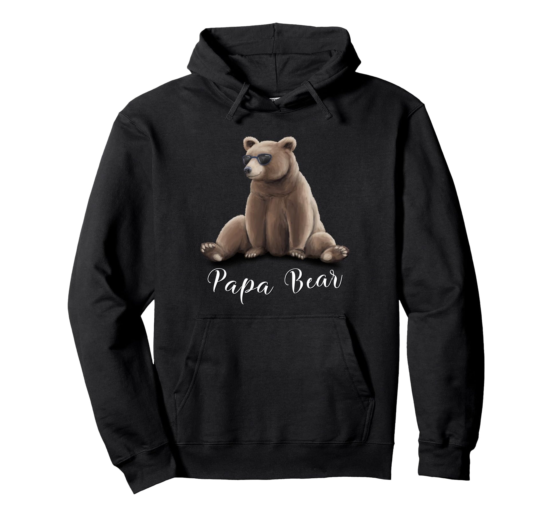 Watercolor Grizzly Wearing Hoodie - Casual Everyday Wear for Adults - T-Shirt, Sweatshirt, Hoodie