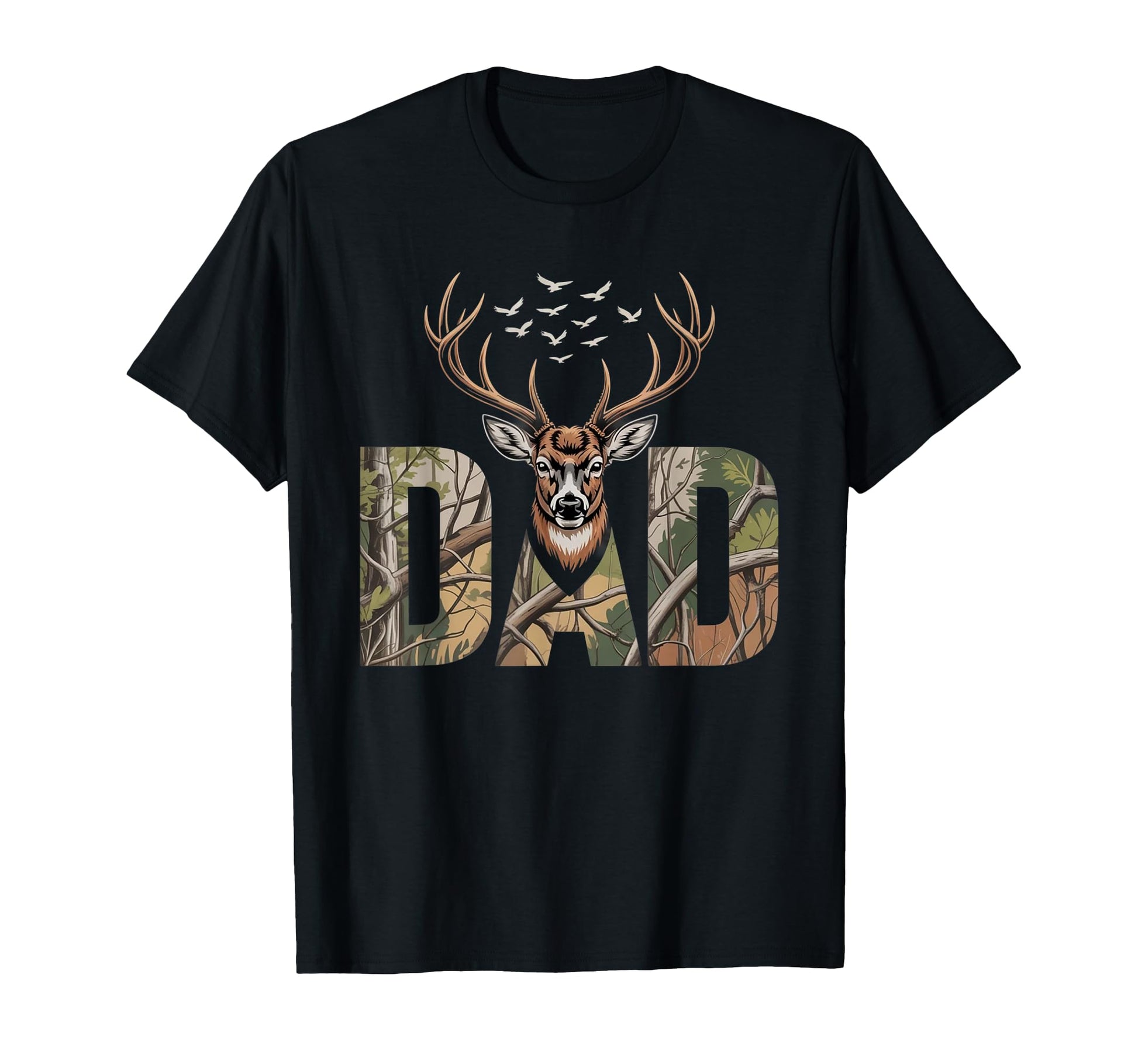 Dad Deer Hunting Camo Father Hunters T-Shirt - Custom Art Print for Adults - T-Shirt, Sweatshirt, Hoodie