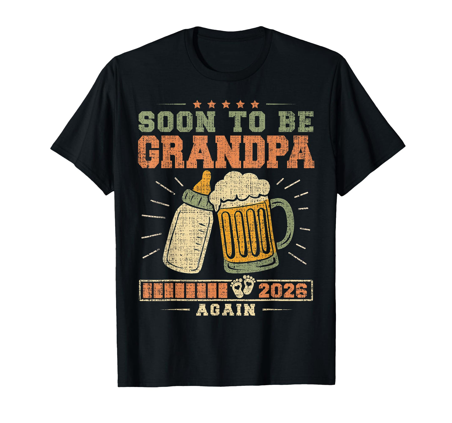 Soon To Be Grandpa Again 2026 Expecting T-Shirt - Graphic Print Men Women - T-Shirt, Sweatshirt, Hoodie