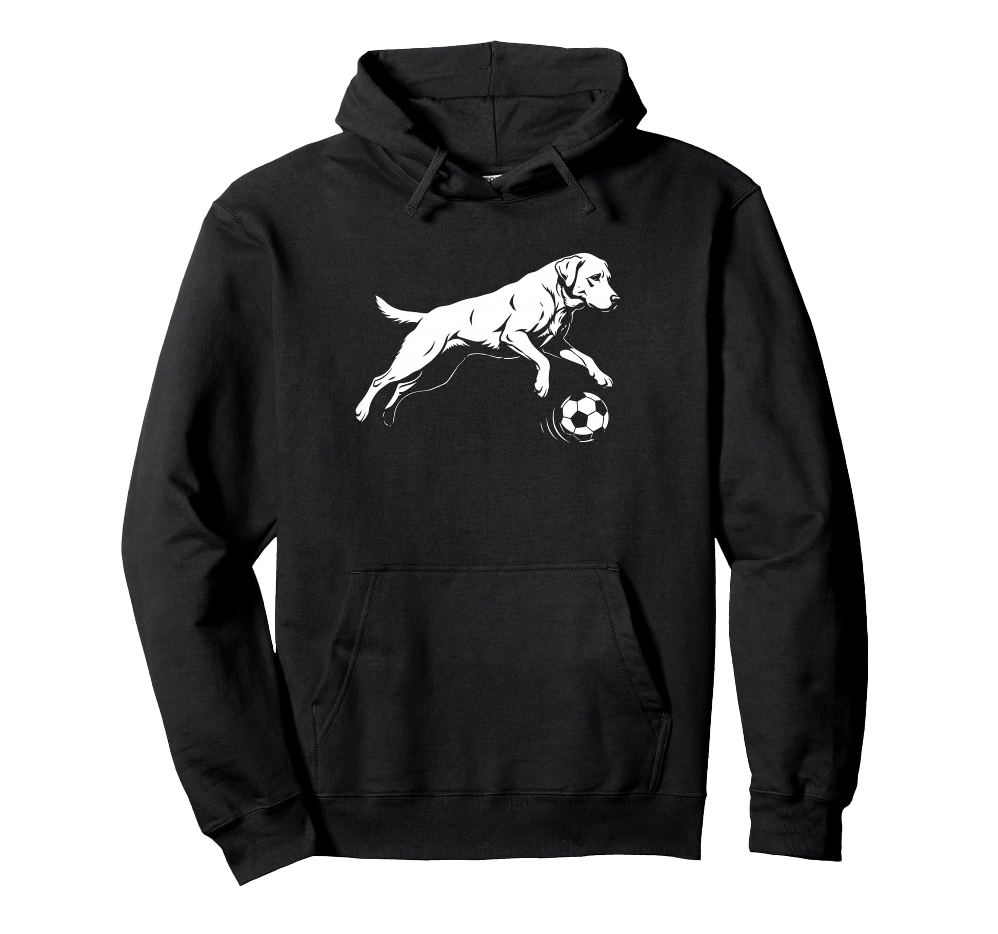 Soccer Labrador Retriever Funny Dog Ball Hoodie - Trendy Graphic for Adults - T-Shirt, Sweatshirt, Hoodie