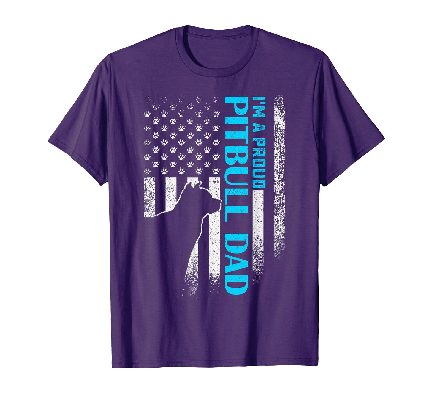 Usa American Flag Im Proud Pitbull Dad T-Shirt - Graphic Print for Adults - T-Shirt, Sweatshirt, Hoodie
