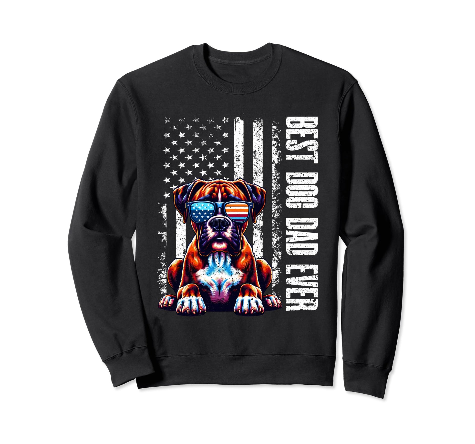Best Dog Dad Ever Boxer Dogs Pets Sweatshirt - Unique Graphic for Adults - T-Shirt, Sweatshirt, Hoodie
