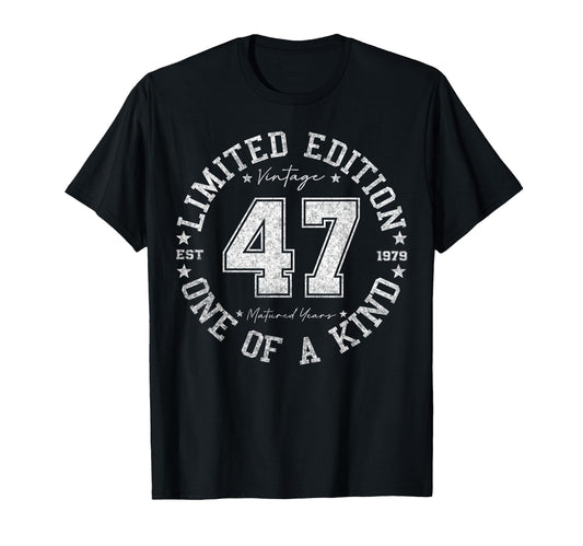 47 Year Old Gifts 1979 47Th Birthday T-Shirt - Graphic Print for Adults - T-Shirt, Sweatshirt, Hoodie