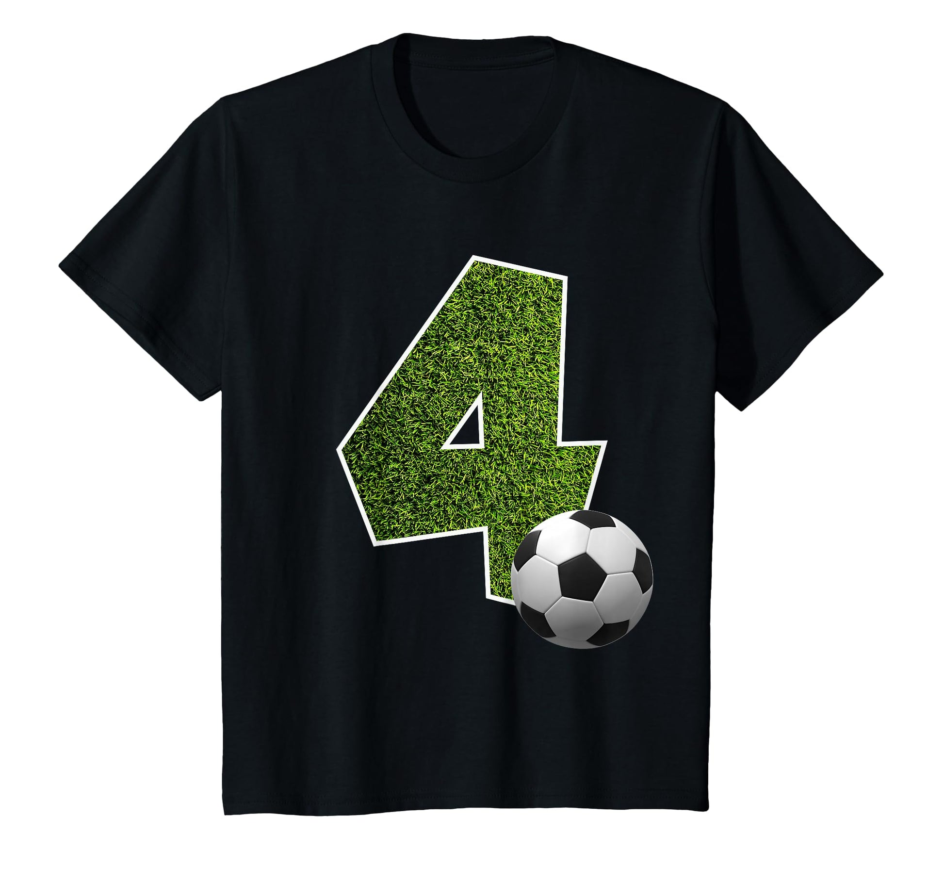 Number 4 Years Soccer 4Th Birthday T-Shirt - Novelty Apparel Men Women - T-Shirt, Sweatshirt, Hoodie