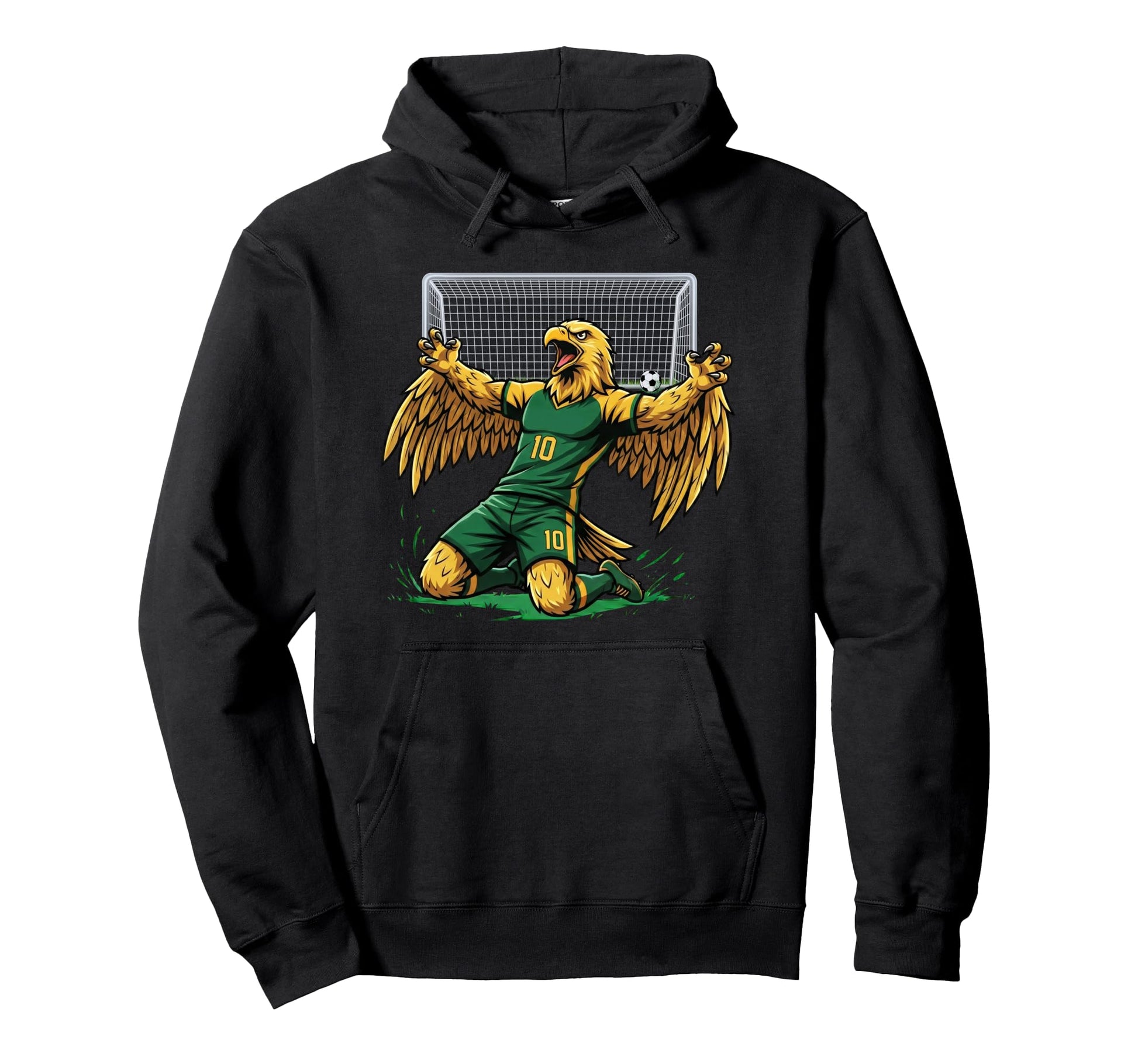 Eagle Soccer Player Score Goal Hoodie - Graphic Print Men Women - T-Shirt, Sweatshirt, Hoodie