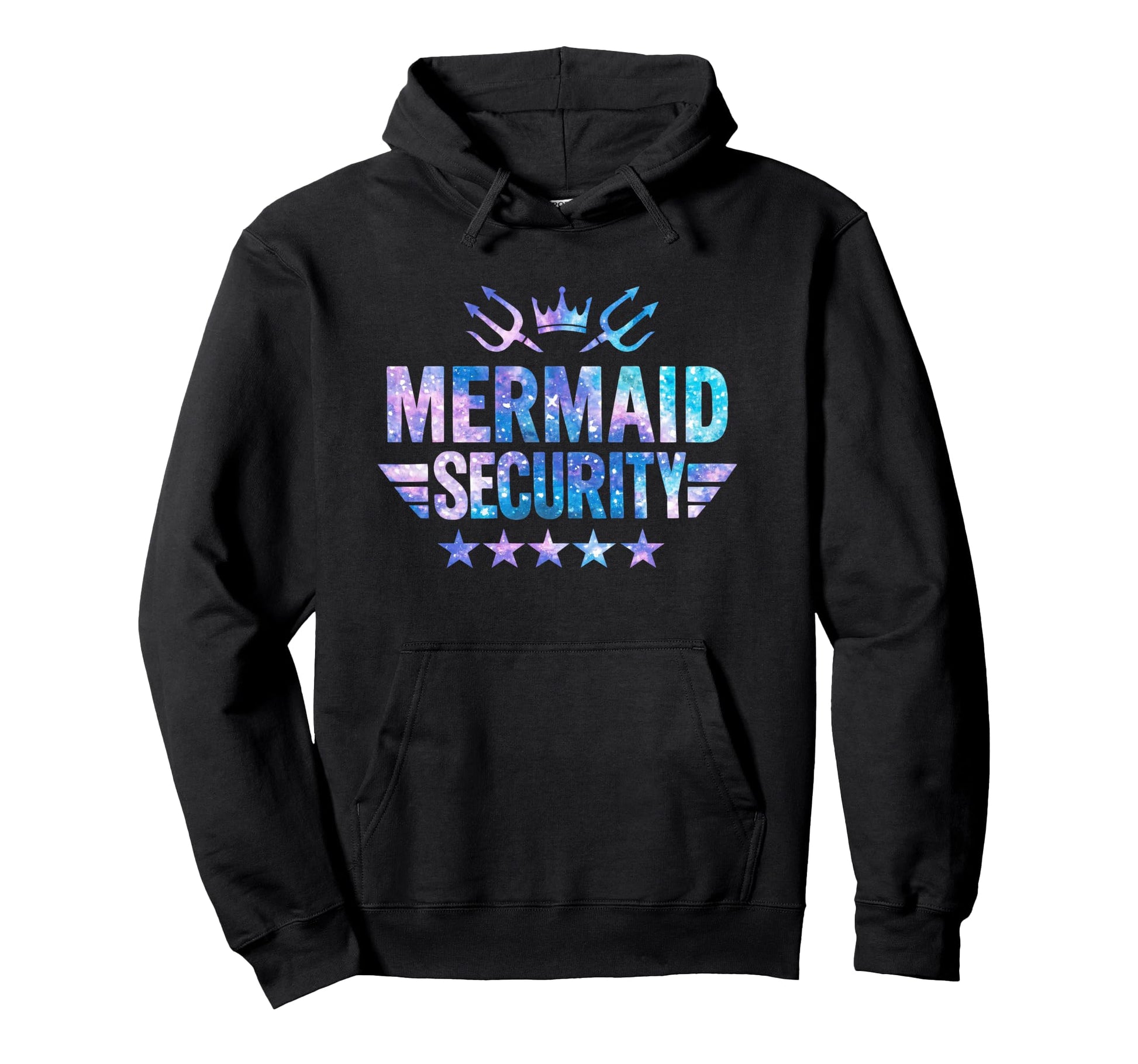 Funny Mermaid Security Dad Guard Hoodie - Minimalist Print for Adults - T-Shirt, Sweatshirt, Hoodie