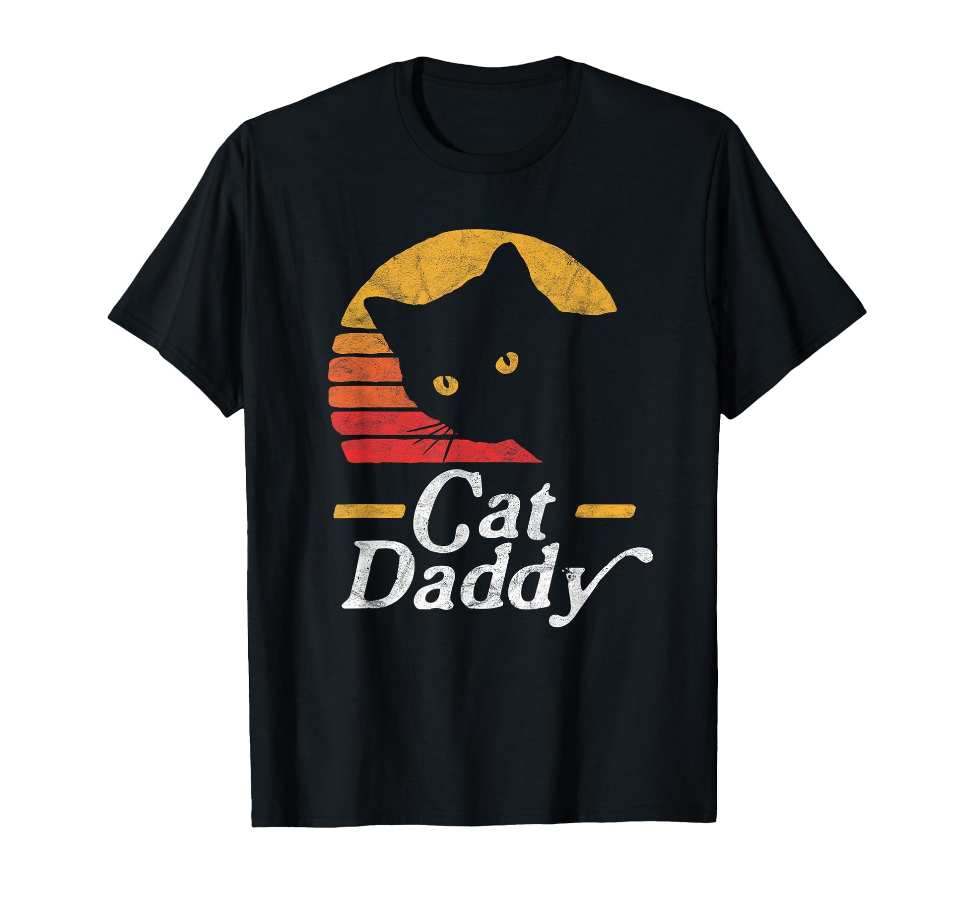 Cat Daddy Eighties Cat Distressed T-Shirt - Unique Graphic Unisex - T-Shirt, Sweatshirt, Hoodie