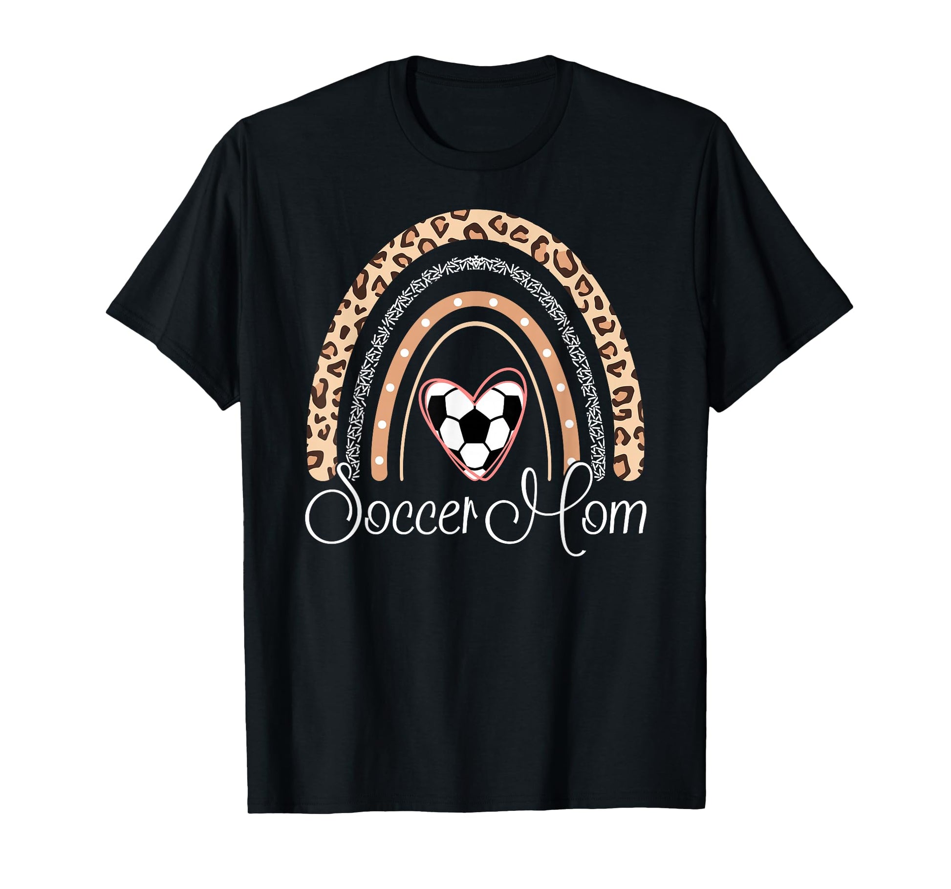 Soccer Mom Boho Rainbow Funny Soccer T-Shirt - Novelty Apparel Men Women - T-Shirt, Sweatshirt, Hoodie