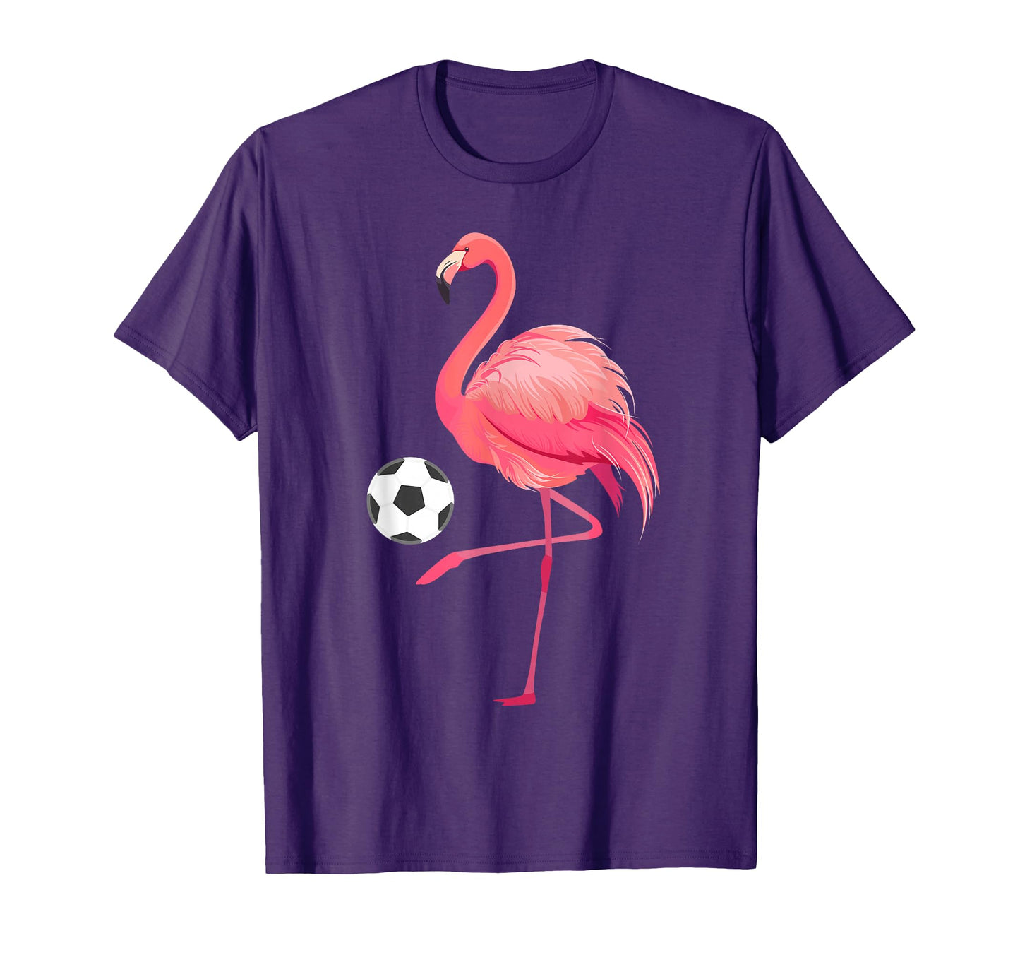 Flamingo Playing Soccer Funny T-Shirt - Fun Novelty Design Men Women - T-Shirt, Sweatshirt, Hoodie