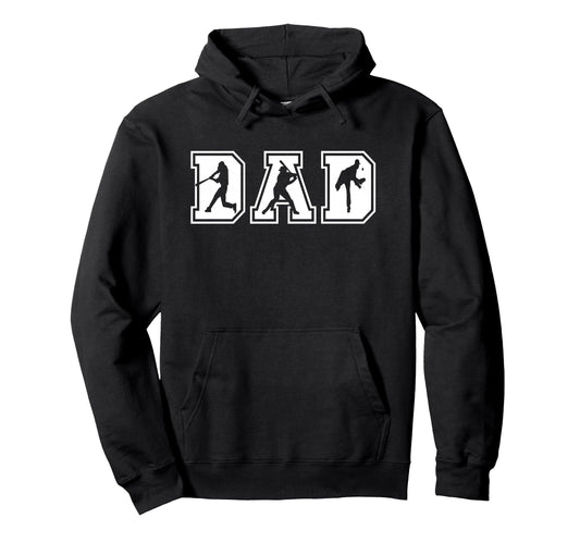 Baseball Dad Funny Fathers Day Hoodie - Trendy Graphic Unisex - T-Shirt, Sweatshirt, Hoodie