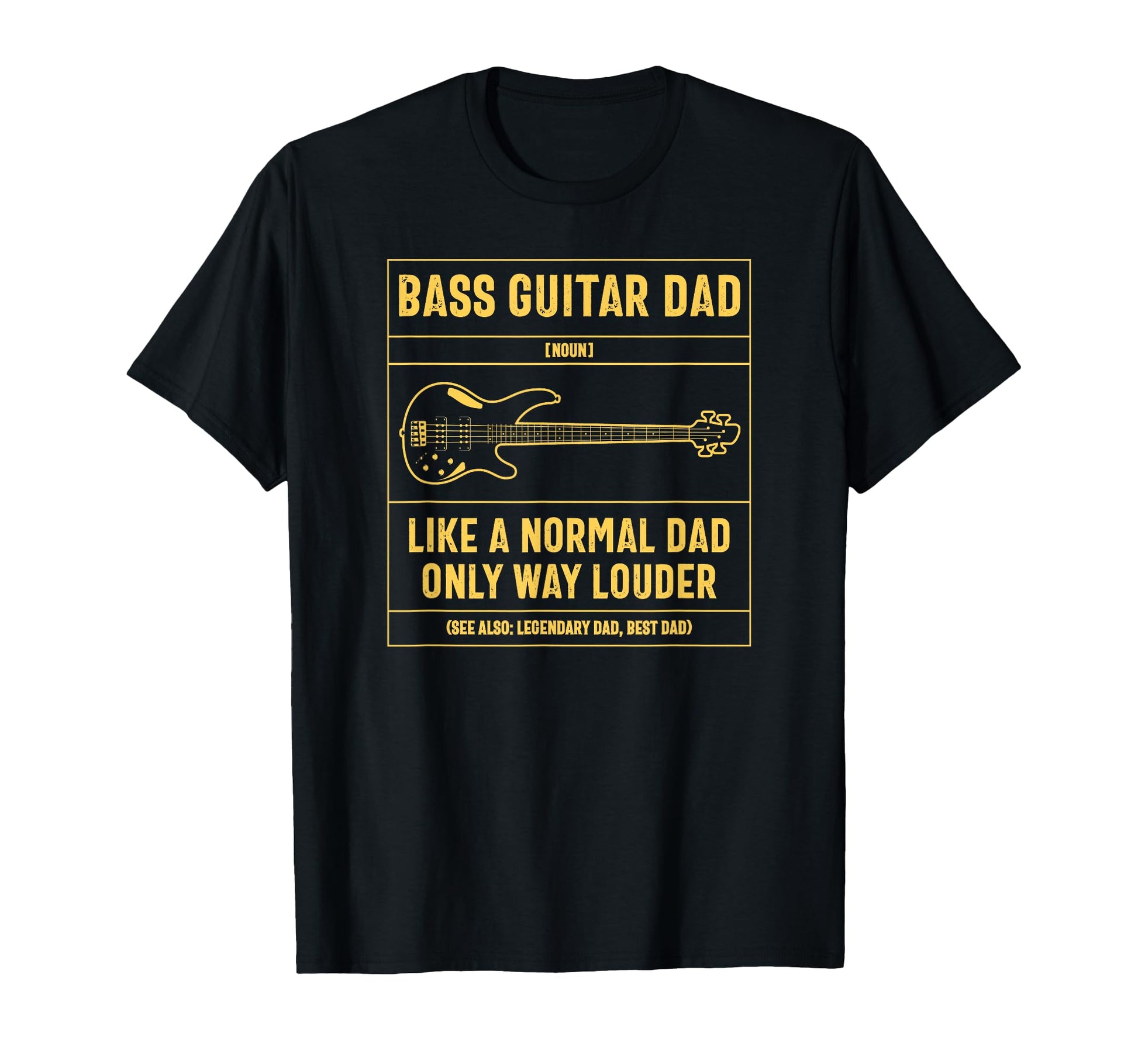 Bass Guitar Dad Definition Like T-Shirt - Minimalist Print Men Women - T-Shirt, Sweatshirt, Hoodie