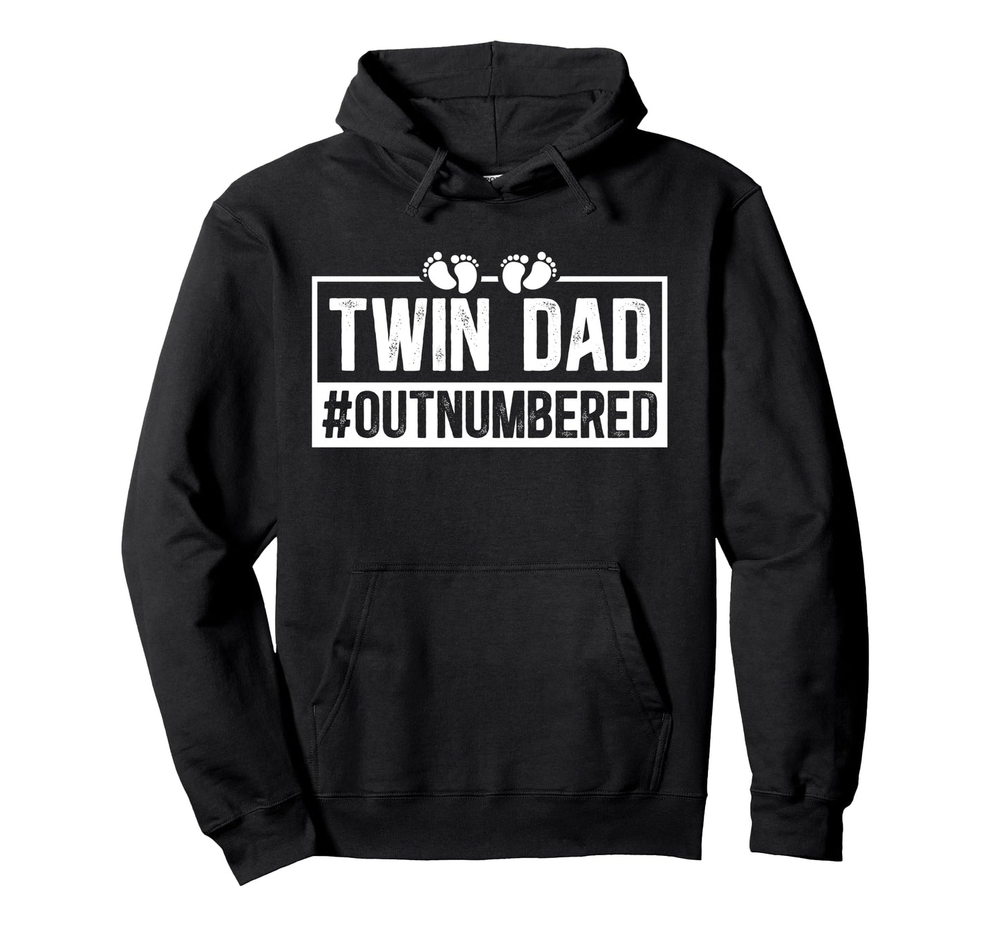 Twin Dad Outnumbered Twin Father Twins Hoodie - Casual Everyday Wear Unisex - T-Shirt, Sweatshirt, Hoodie