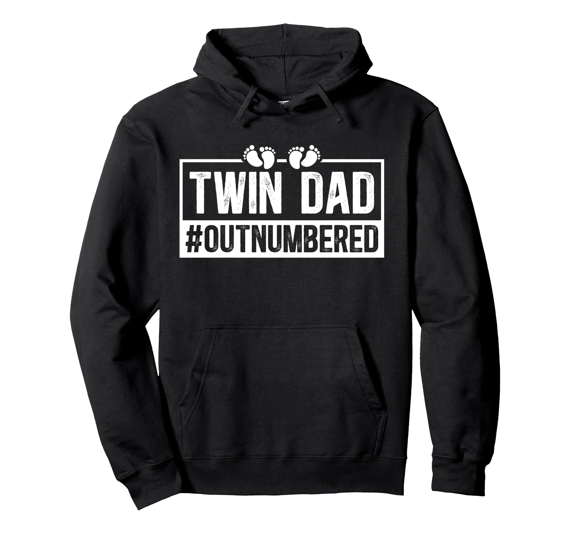 Twin Dad Outnumbered Twin Father Twins Hoodie - Casual Everyday Wear Unisex - T-Shirt, Sweatshirt, Hoodie